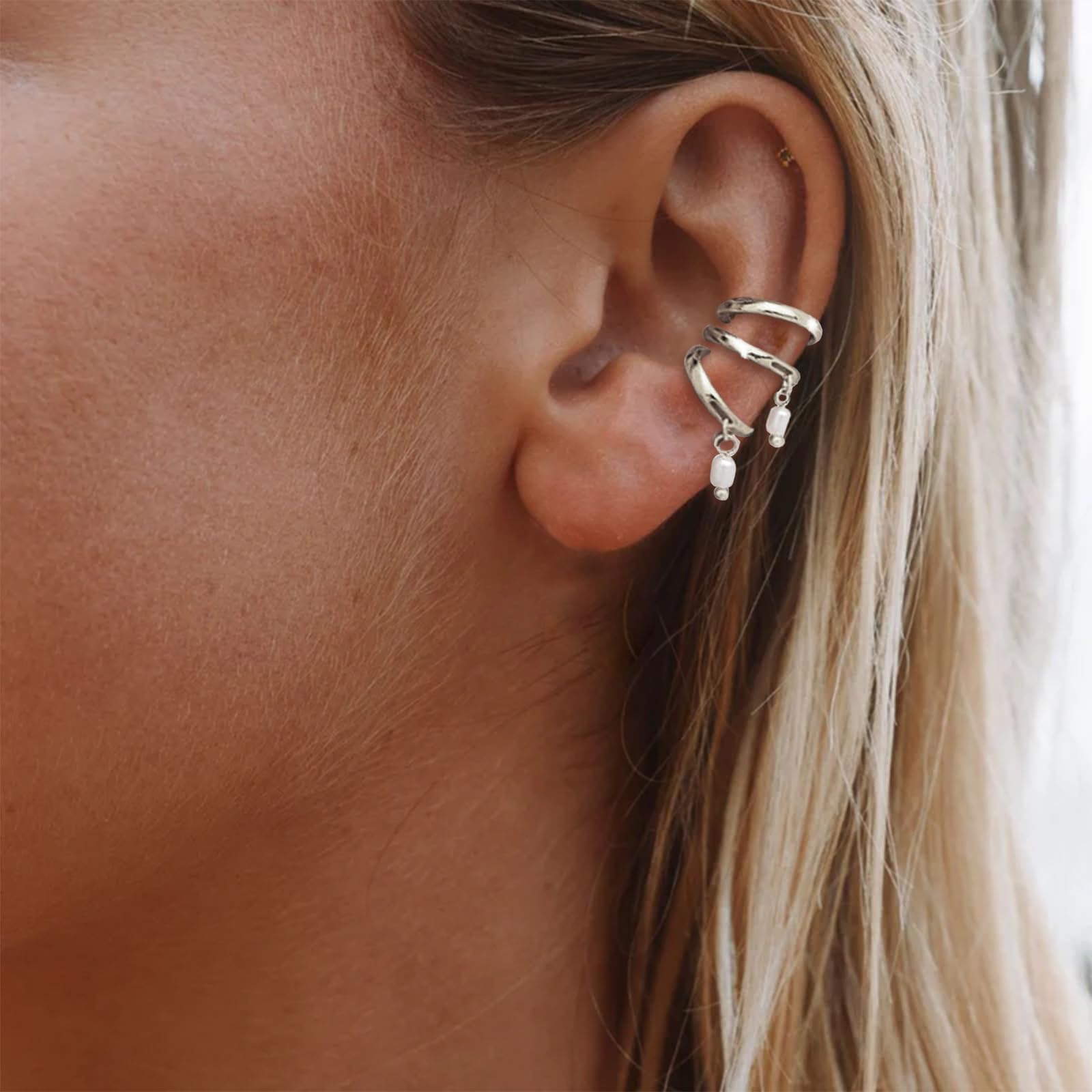 Trendy Non-Piercing Ear Cuff Earrings for Women - Clip-On Cartilage Jewelry, Fake Earrings for Christmas Gifts & Stocking Stuffers - Perfect for Parties, Weddings, and Everyday Fashion Accessories