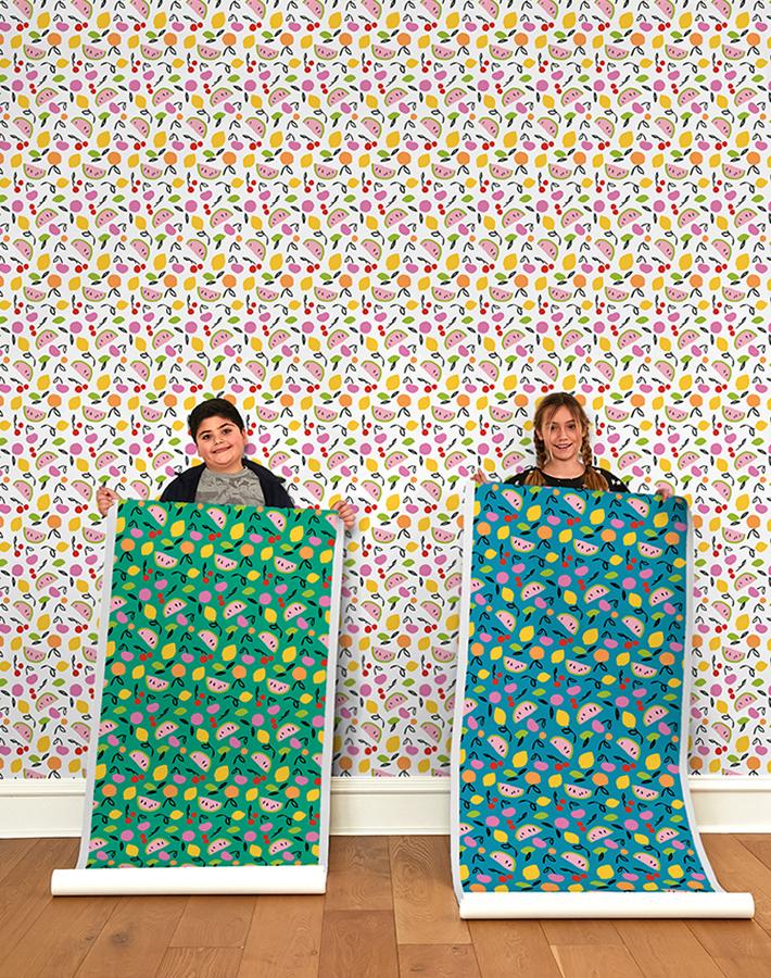 Tea Collection 'Island Fruits' Wallpaper - Raspberry Lime Design for Tropical Home Decor | Perfect for Bedroom, Living Room & Nursery