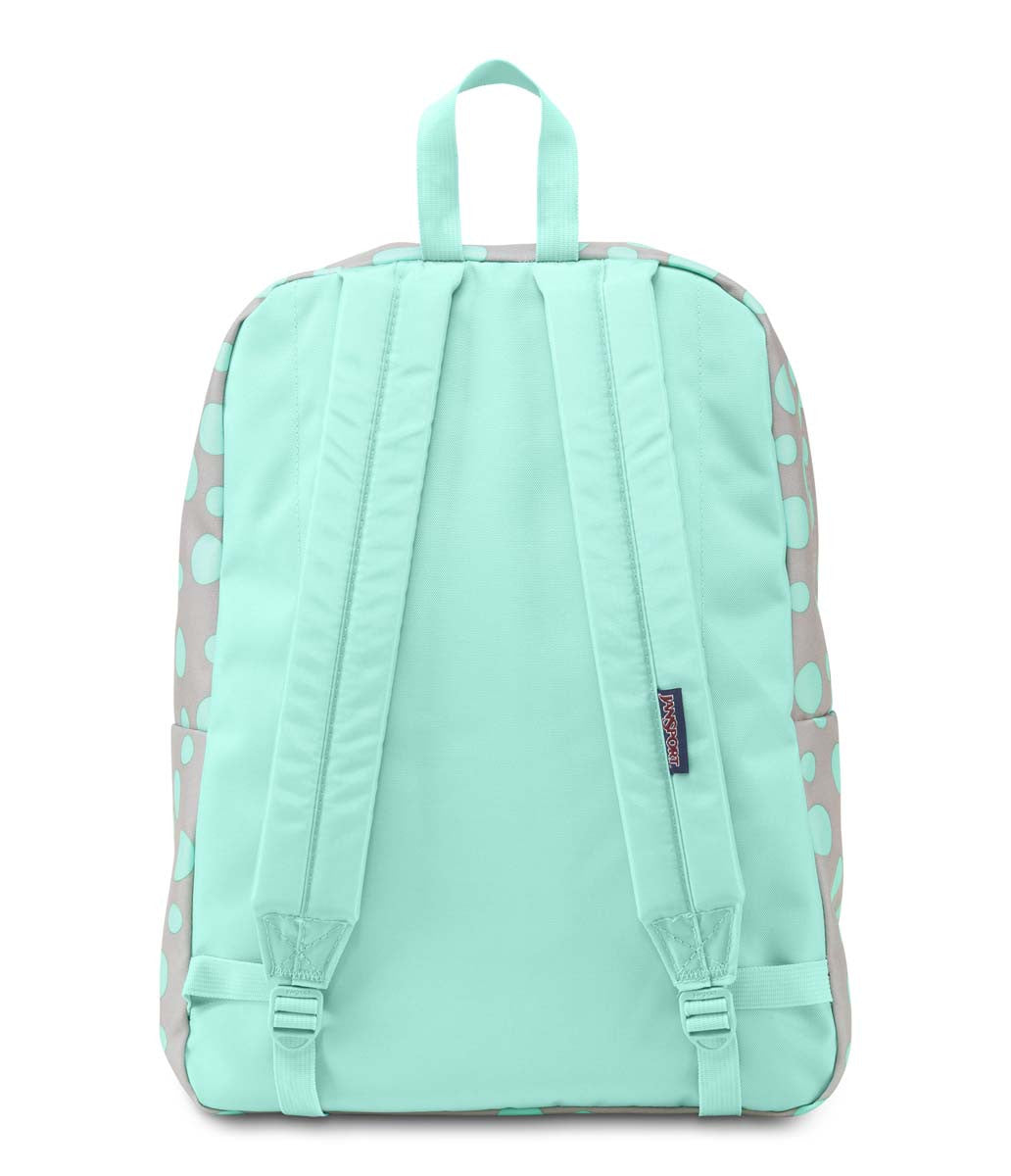 JanSport Superbreak Backpack - Lightweight Laptop Backpack for School & Travel, Grey Rabbit Sylvia Dot Print, Durable College Bookbag for Students & Professionals | Perfect for Work, Commuting & Outdoor Adventures