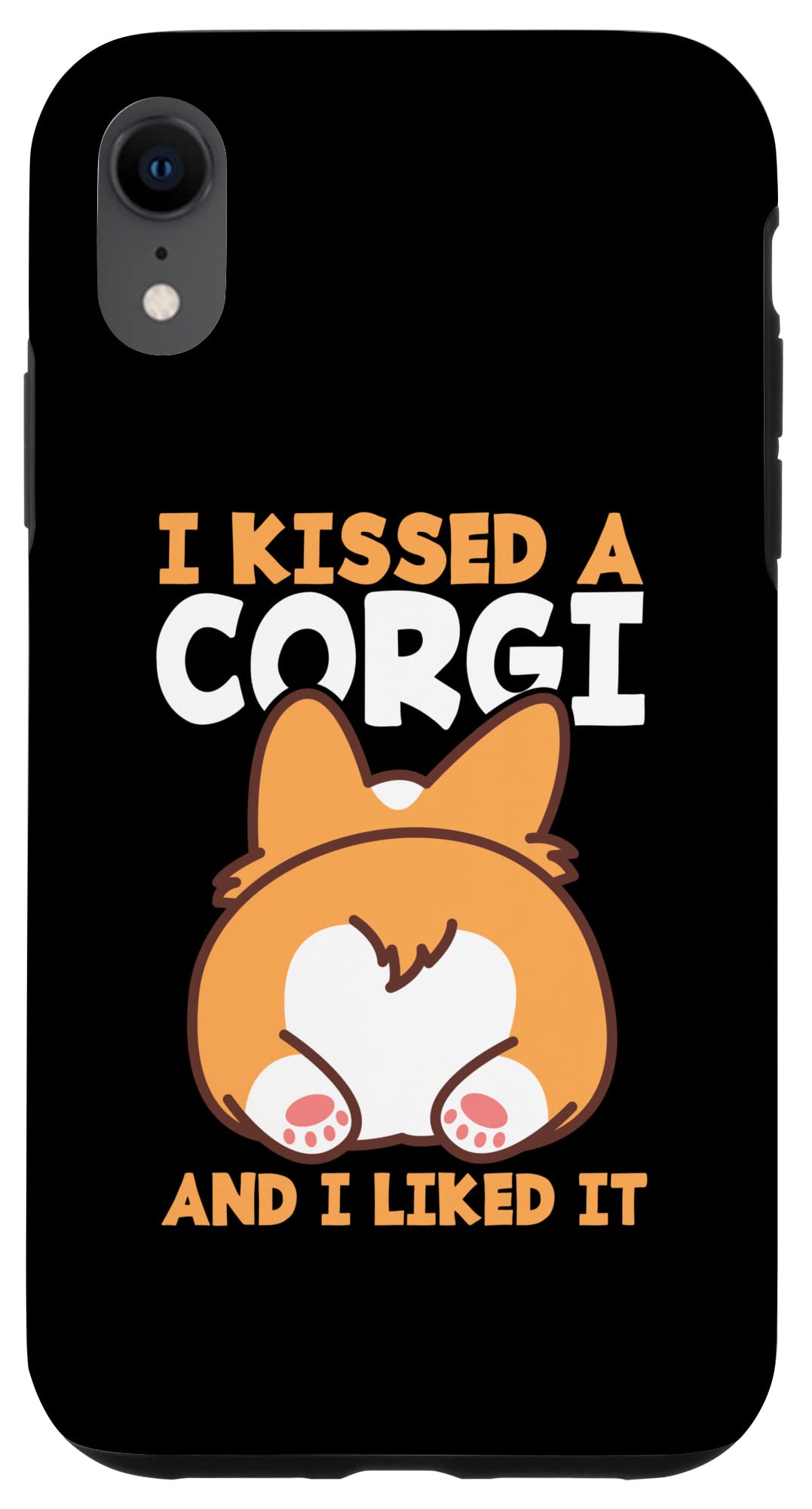 iPhone XR Case - 'I Kissed a Corgi and I Liked It' Funny Corgi Dog Design Protective Cover | Perfect Gift for Dog Lovers, Corgi Owners & iPhone Users