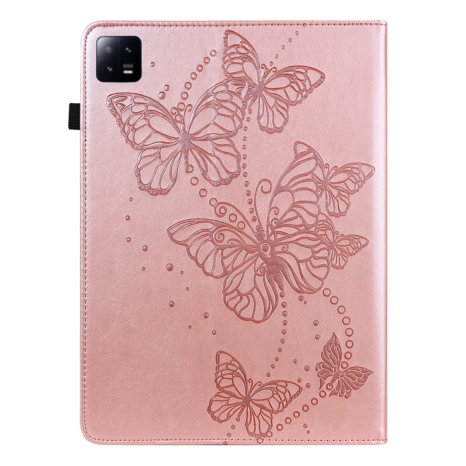 Premium Leather Tablet Case for Xiaomi Pad 6 with Embossed Butterfly Design - Slim Protective Cover for Work, Travel & Home Use