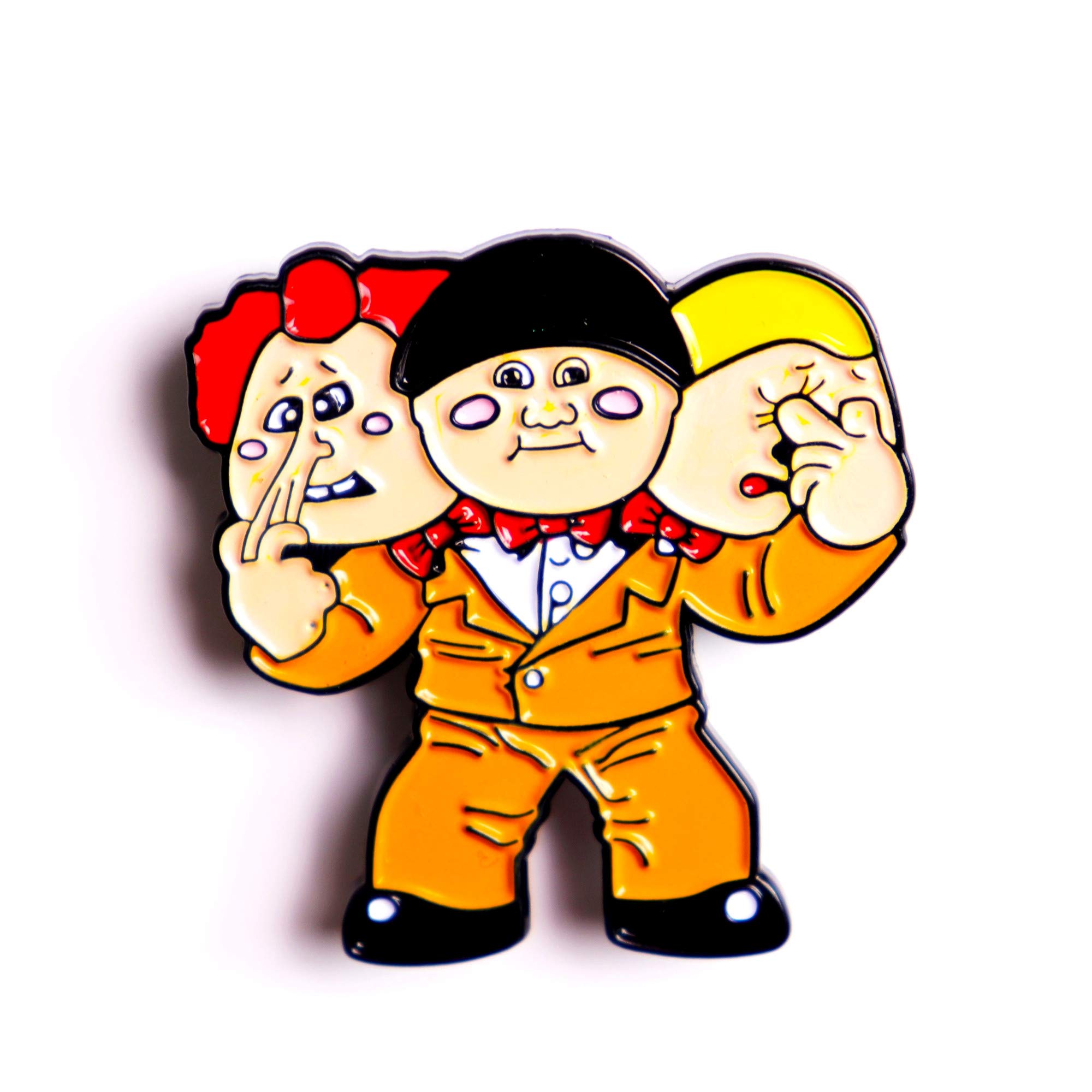 Vintage Sammy Stooge Garbage Pail Kids Collectible Trading Card Lapel Pin - Retro 80s Nostalgia Accessory for Hat, Jacket & Backpack Decoration