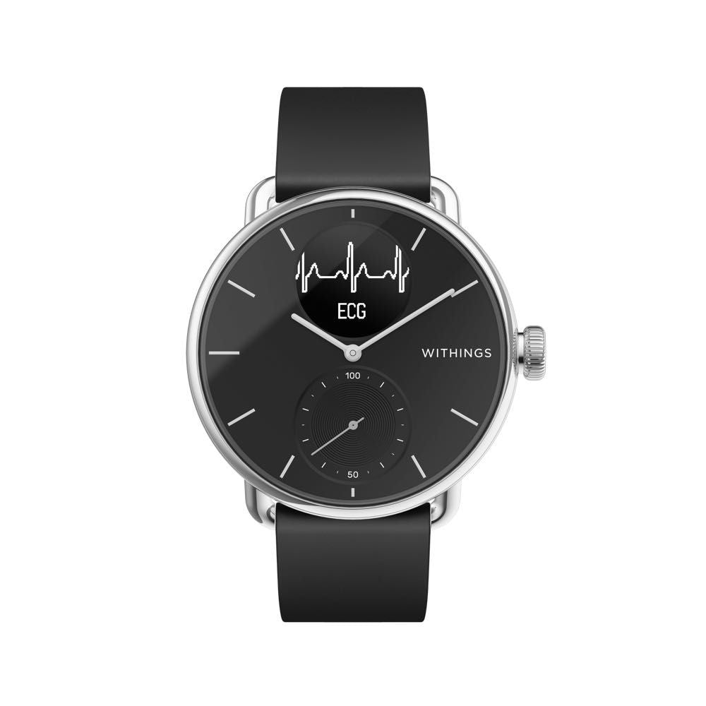 Withings ScanWatch 38mm Hybrid Smartwatch with ECG, Heart Rate & SpO2 Monitor - Track Health & Fitness for Active Lifestyles & Sleep Monitoring