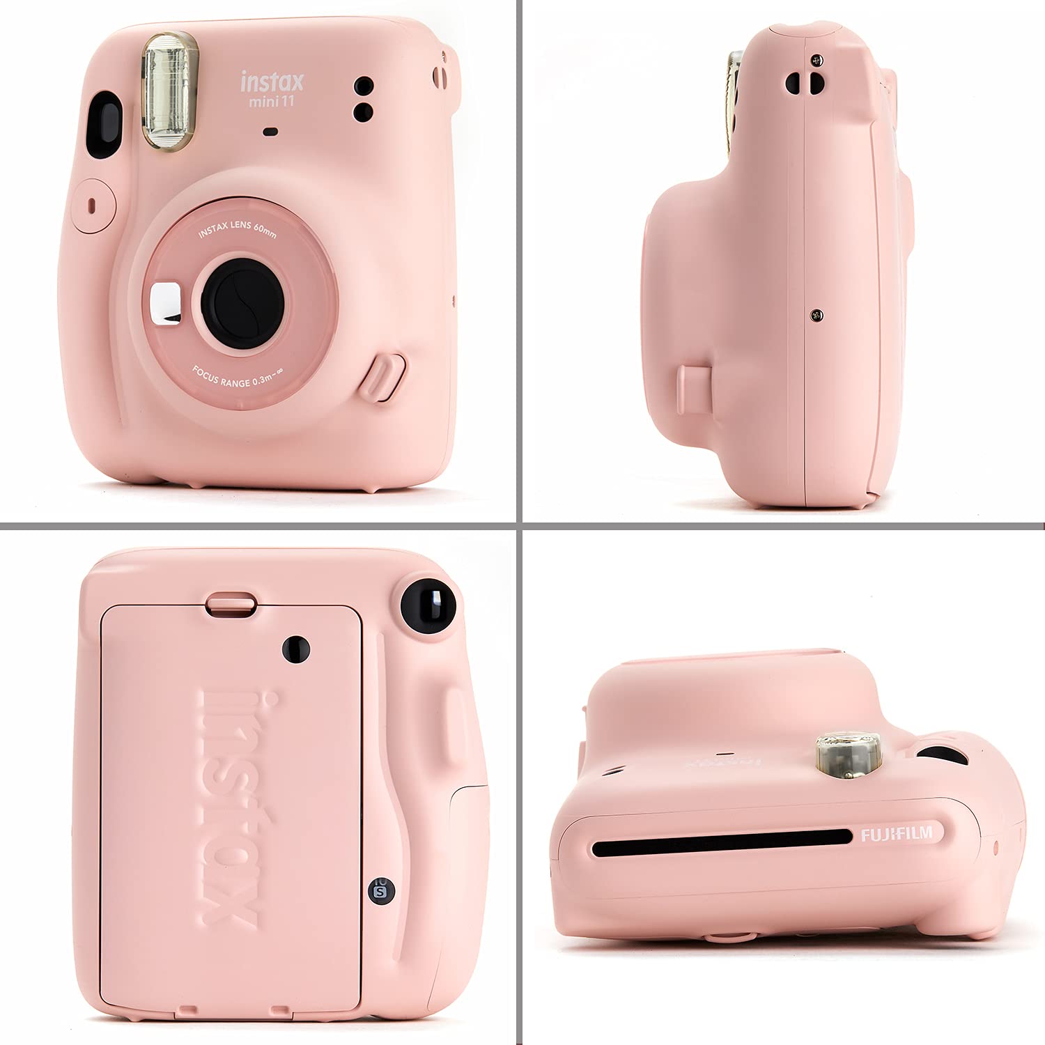 Fujifilm Instax Mini 11 Instant Camera Bundle with Twin Pack Film, Hanging Frames, Plastic Frames, Case & Close-Up Filters - Blush Pink | Perfect for Parties, Travel & DIY Photo Gifts