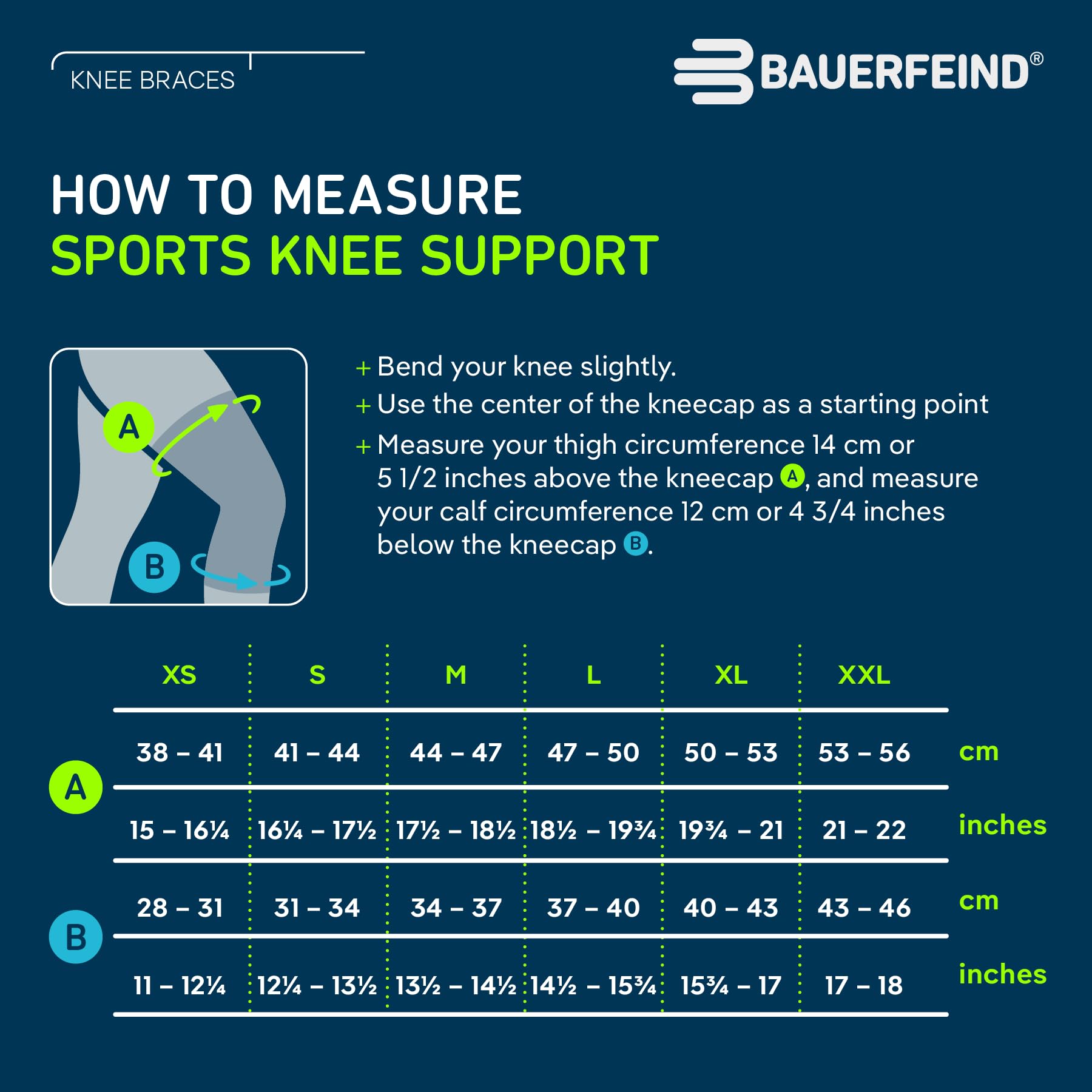 Bauerfeind Sports Knee Brace - Breathable Compression Support for Running, Basketball & Workouts - Medical Grade Knee Stabilizer - Lightweight, Moisture-Wicking Fabric (Black, Small) - Ideal for Active Recovery & Joint Pain Relief