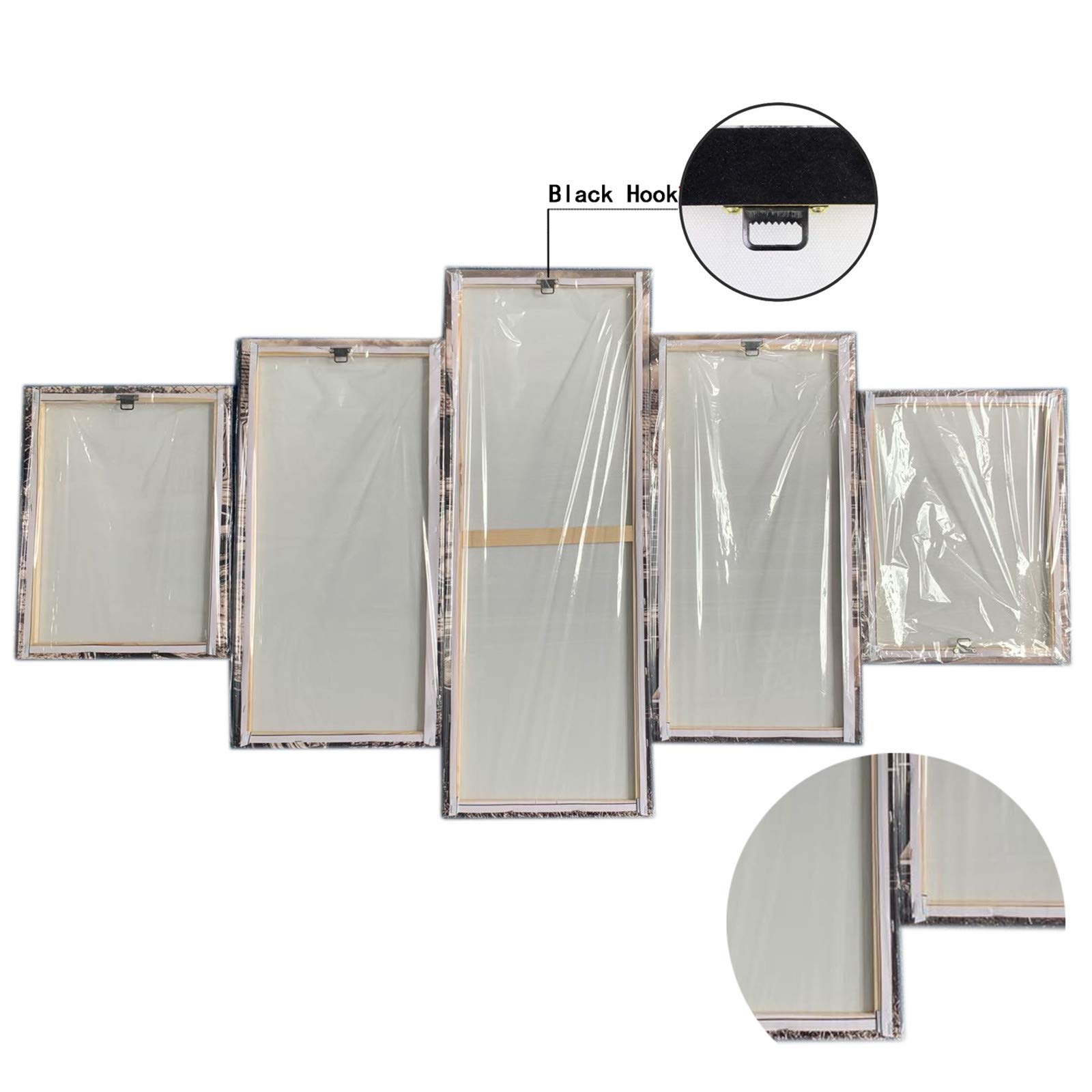 5-Panel Canvas Wall Art - Modern Abstract Poster for Living Room, Bedroom & Office Decor (12x20x2, 12x28x2, 12x32x1) - Perfect for Home, Apartment & Dorm Room Decoration