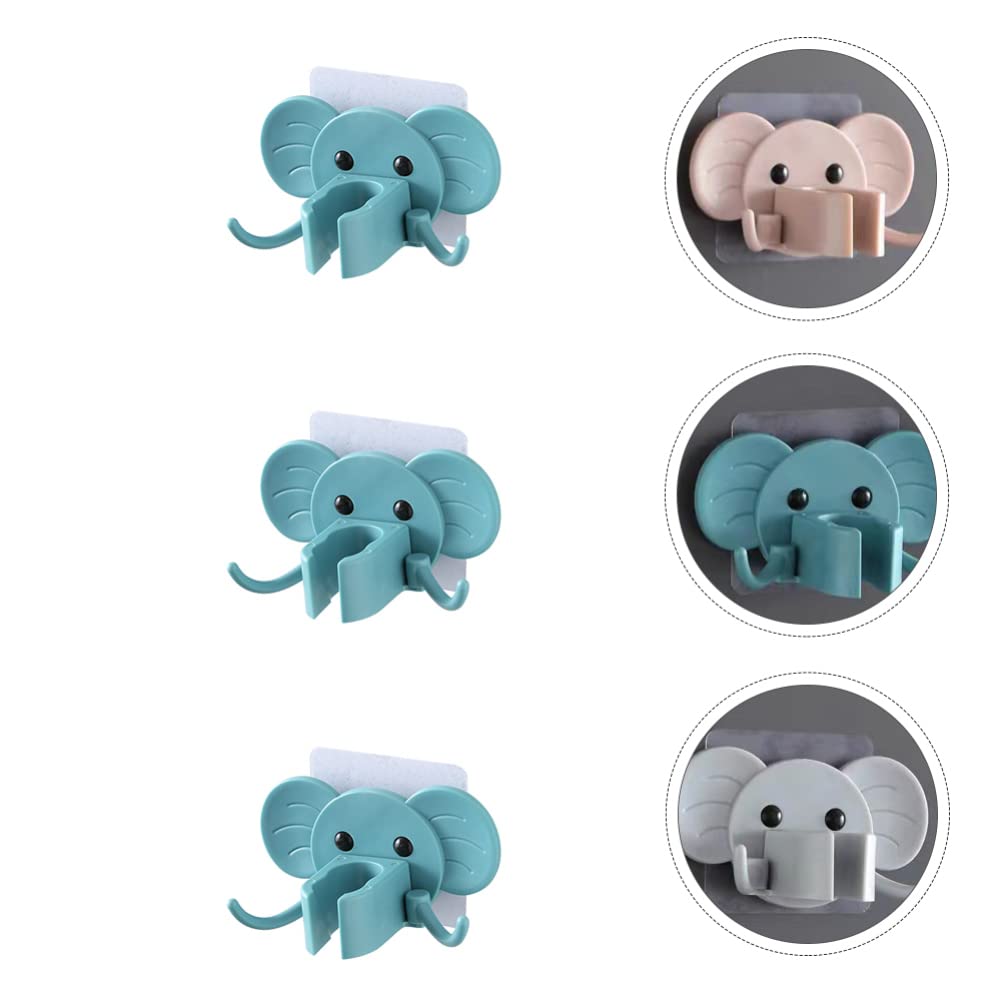 3pcs Elephant Shower Head Holder - Sturdy Bathroom Shower Bracket Stand with Cartoon Design for Kids, Perfect for Baby/Toddler Bath Time Fun and Bathroom Decor
