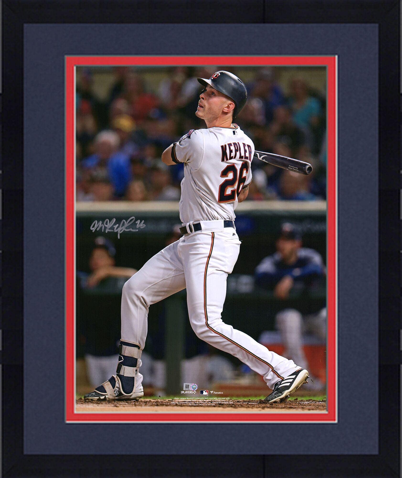 Authentic Framed Max Kepler Minnesota Twins Autographed 16x20 Hitting Photo - Signed MLB Memorabilia for Baseball Fans & Sports Collectors - Perfect for Man Cave, Sports Bar, or Gift for Twins Fans