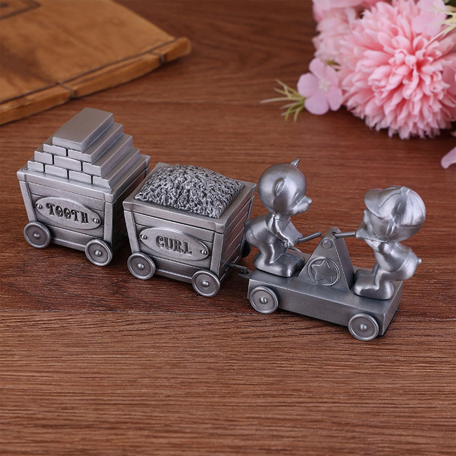 Premium Silver Baby Tooth Keepsake Box - Deciduous Tooth Storage for Kids, Metal First Tooth Holder, Fetal Hair & Milestone Memory Case - Perfect Baby Shower Gift & Childhood Souvenir (Ideal for Baby's First Tooth, Christening, Baptism & Special Occasions)