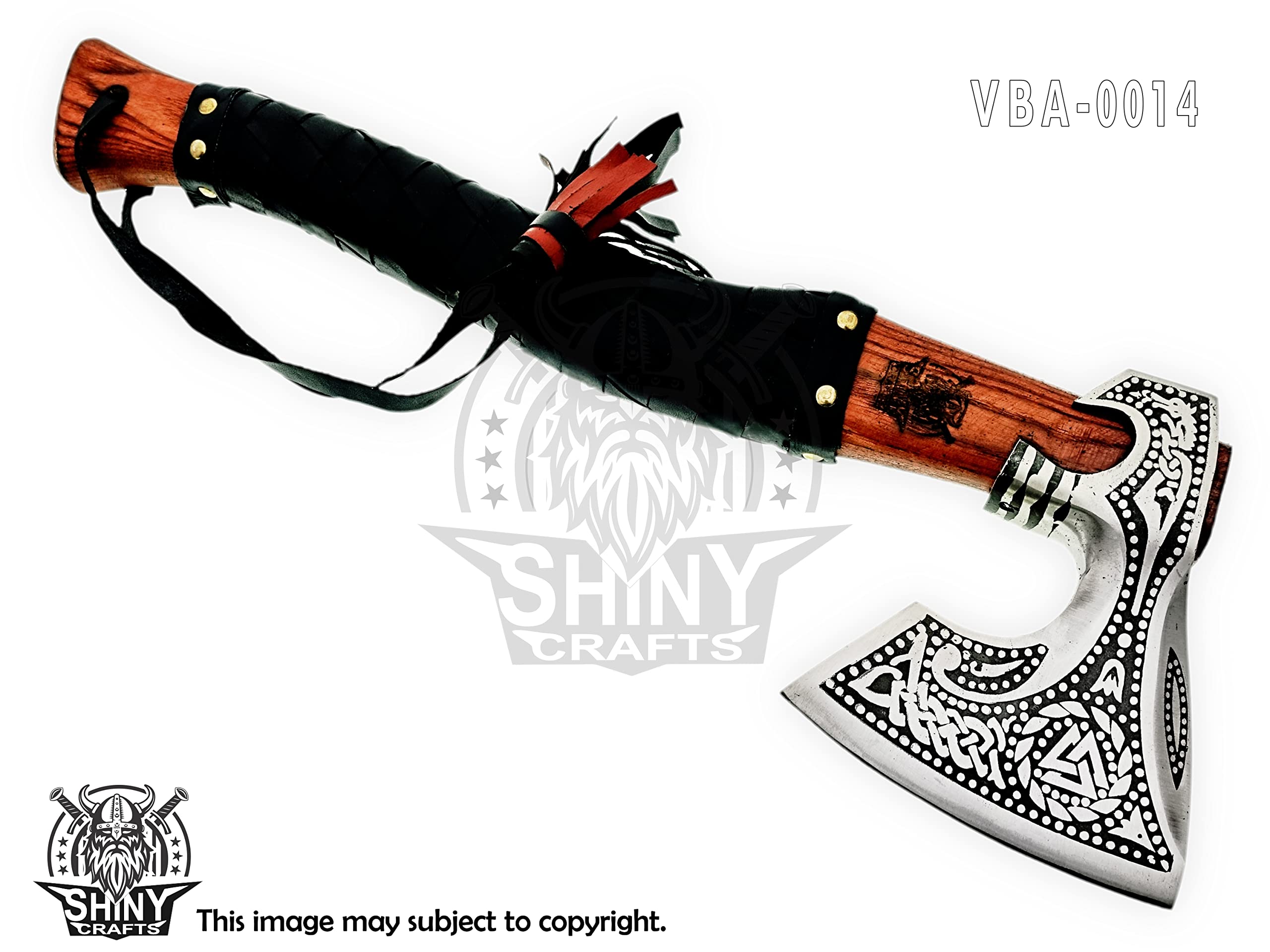 Handmade Viking Bearded Axe with Sheath - Custom Norse Battle Axe for Men - Unique Birthday & Gifts for Him - Perfect for Cosplay, Historical Reenactment & Home Decor