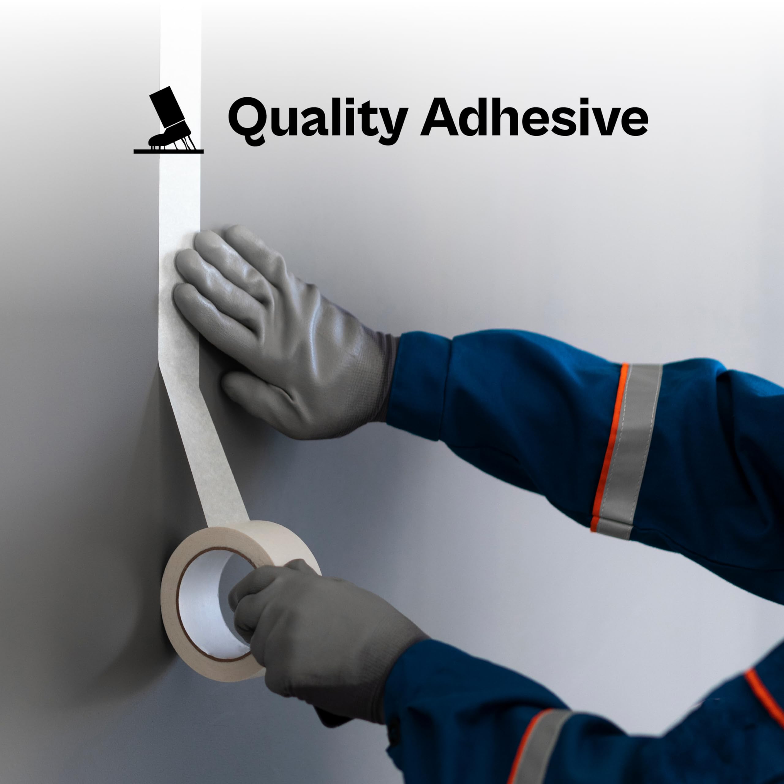 PSBM Heavy-Duty Tensilized Strapping Tape, 3/4 Inch x 60 Yards (96 Pack) - White Packaging Tape for Reinforcing Boxes, Securing Packages & Bundling Items | Ideal for Shipping, Moving & Warehouse Use