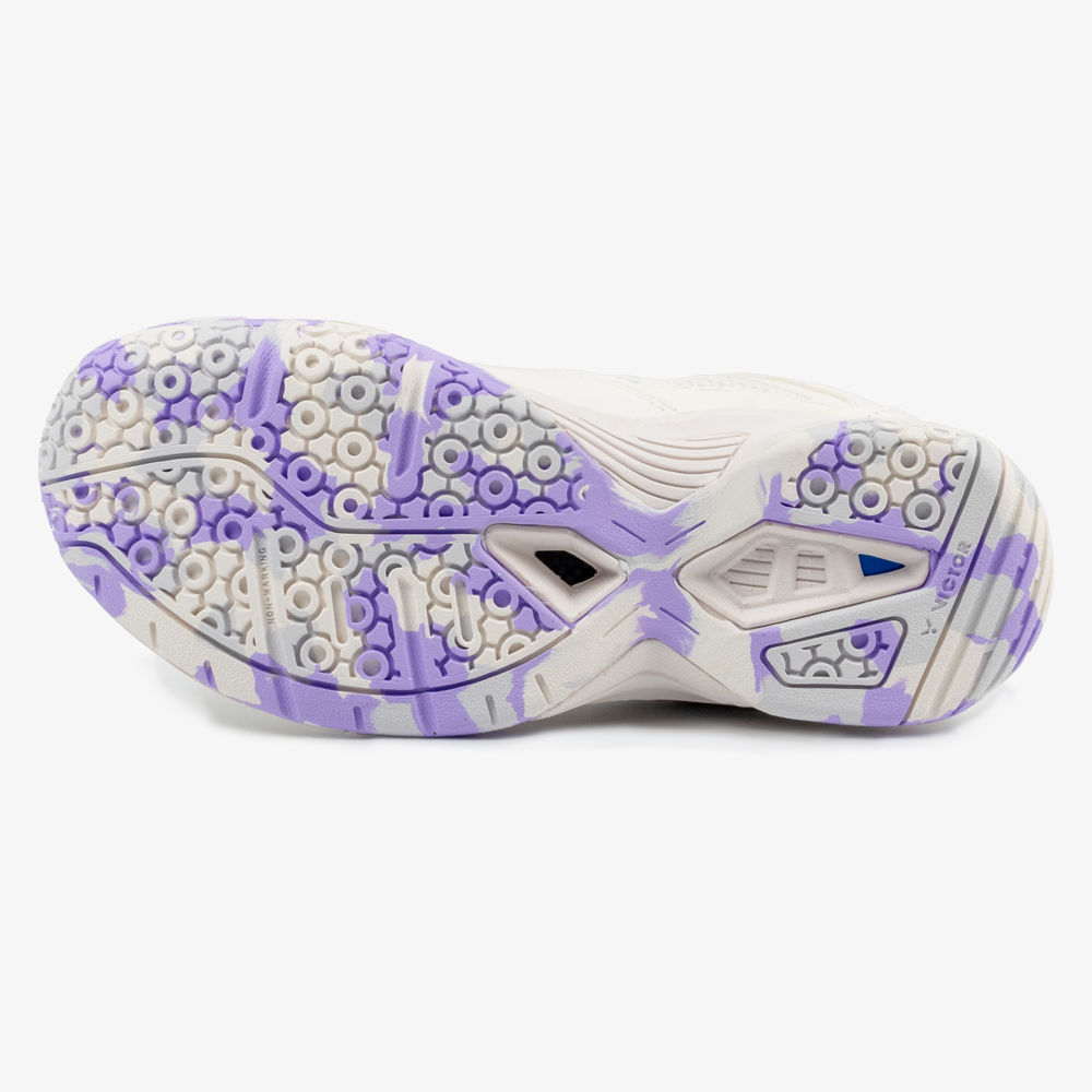 Victor A362F LJ Running Shoes - Lunar White & Lavender - Lightweight Cushioned Athletic Shoes for Men & Women - Perfect for Jogging, Gym Workouts & Daily Wear