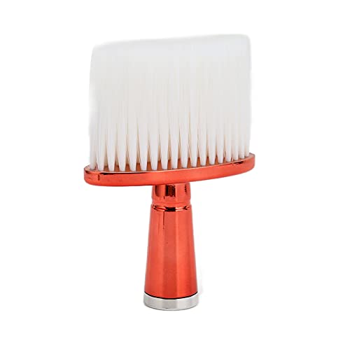 Professional Haircut Cleaning Brush with Electroplated Handle - Durable, Compact & Portable for Men & Women - Perfect for Home & Barber Shop Use - Ideal for Removing Hair, Dust & Debris from Neck & Face