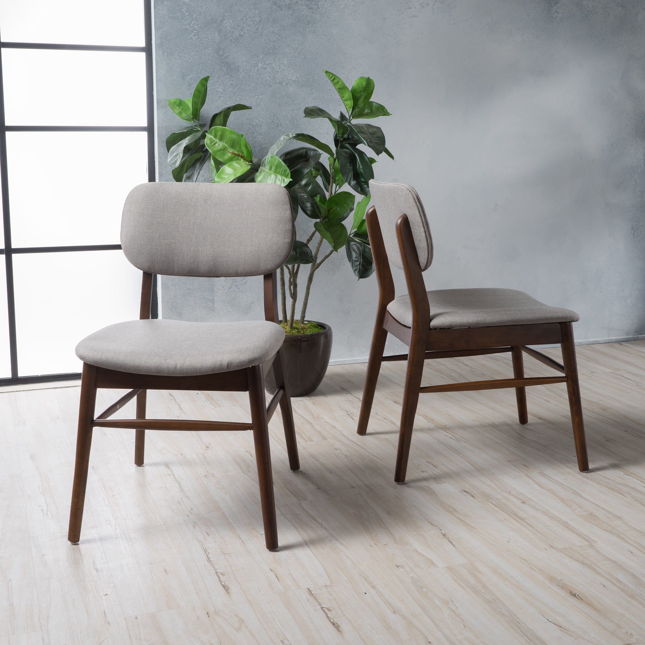 2-Pack Modern Accent Chairs for Living Room - Stylish Upholstered Armchairs with Wooden Legs - Perfect for Home, Office & Lounge Decor