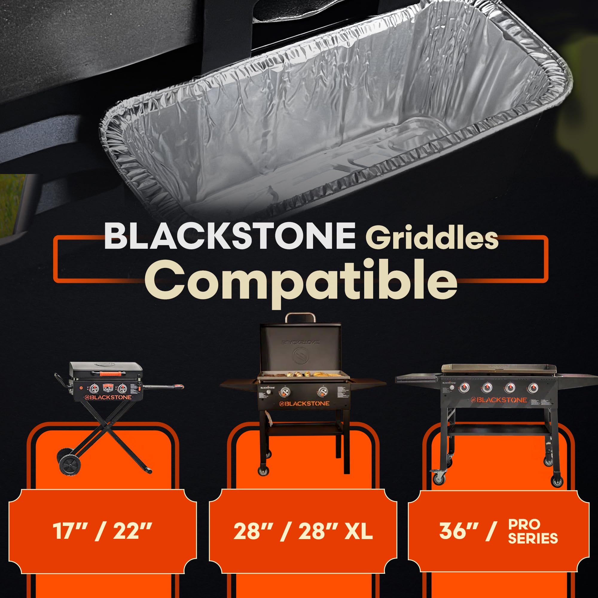 30-Pack Blackstone Griddle Grease Cup Liners - 8