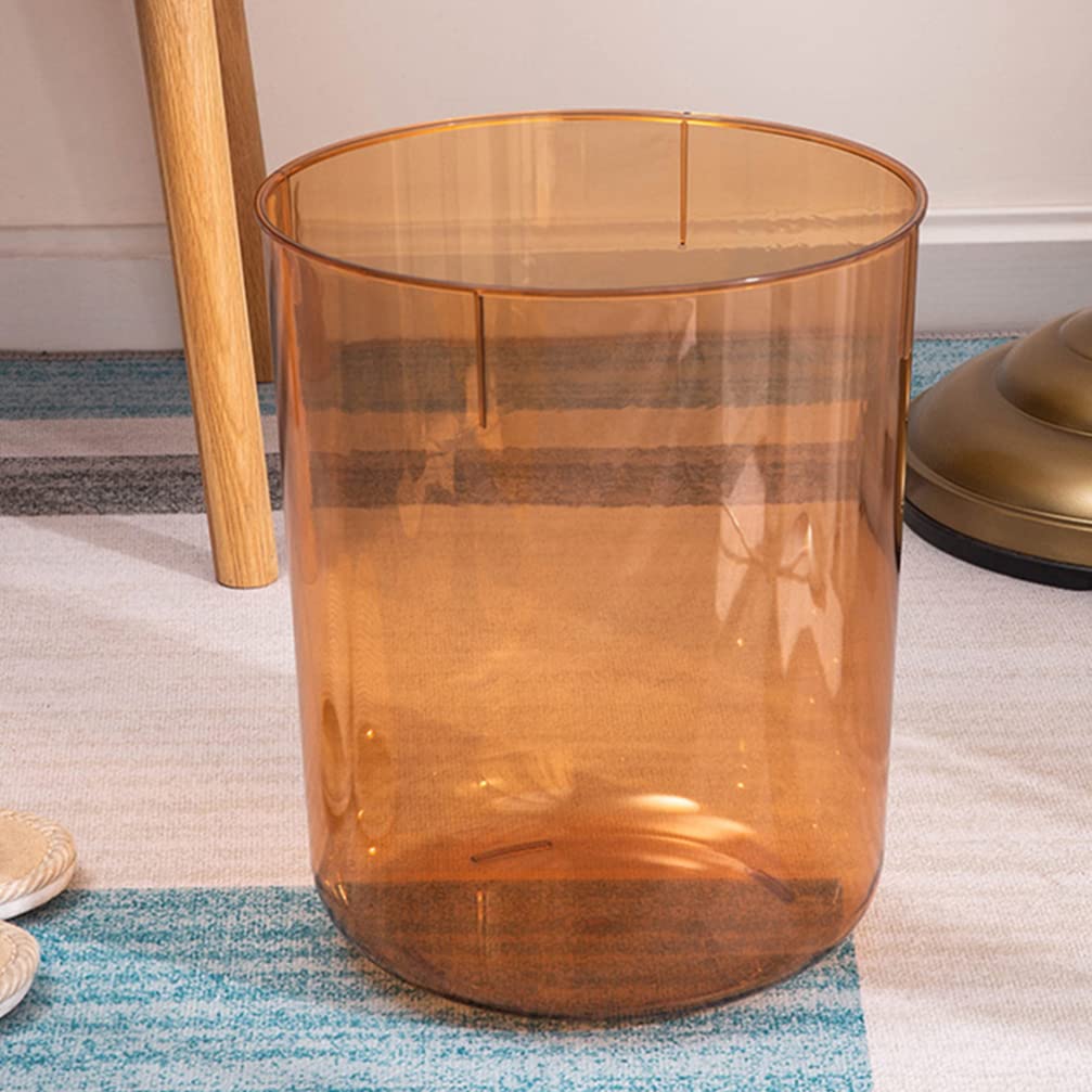 Clear Plastic Small Trash Can - Angoily Desktop Garbage Bin for Recycling, Waste Paper & Debris Storage | Perfect for Office, Home & Kitchen Use