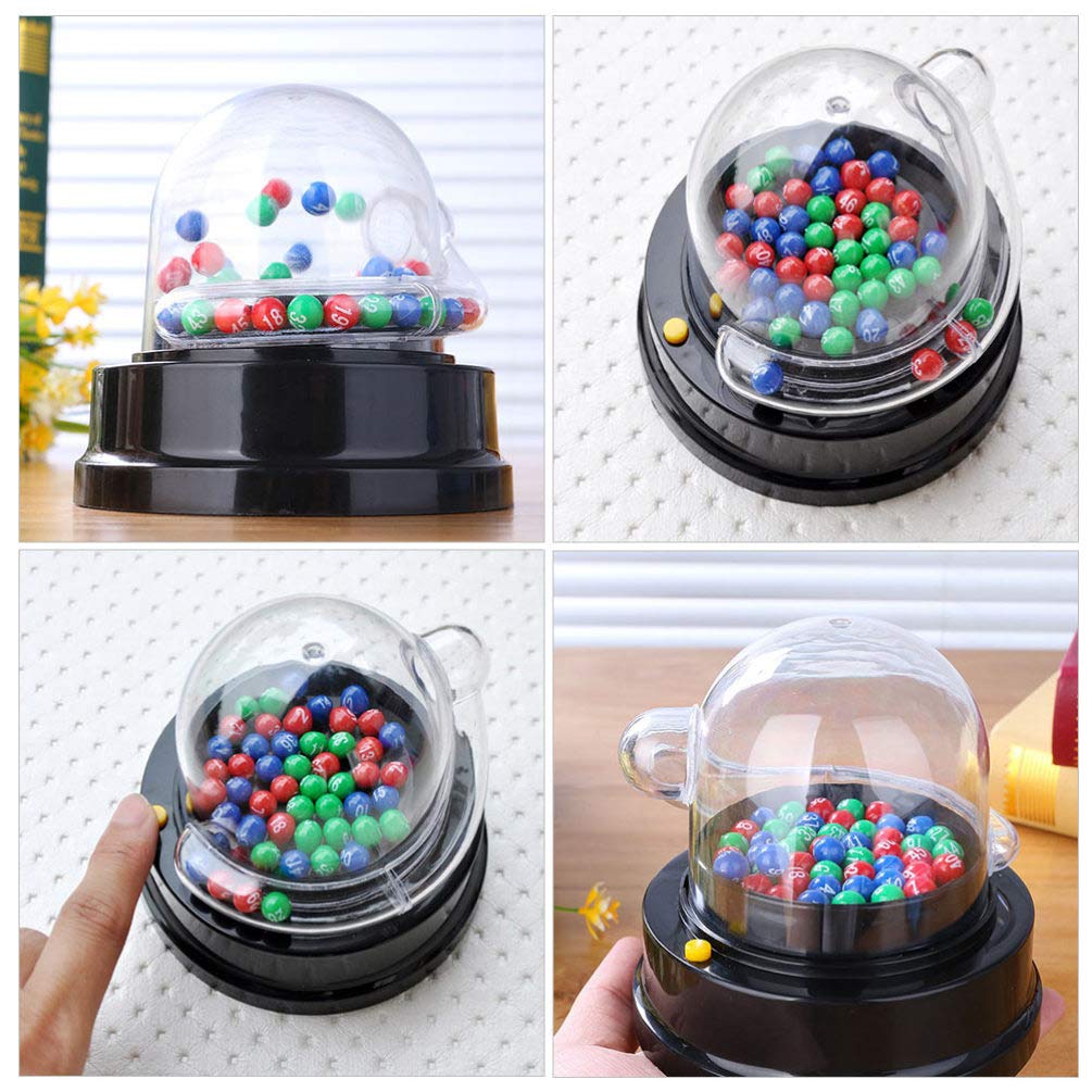 TOYANDONA Mini Electric Shake Lucky Ball Machine - Portable Bingo Cage Game with Balls for Lottery, Raffle & Number Picking - Perfect for Parties, Casino Nights & Fundraising Events