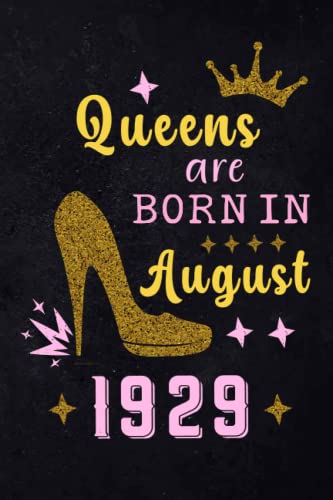 Funny 93rd Birthday Gifts for Women Born in August 1929 - Queen-Themed Notebook & Journal Alternative to Card - Perfect for Mom, Grandma & Daughter - Great for Birthday Celebrations & Memory Keeping