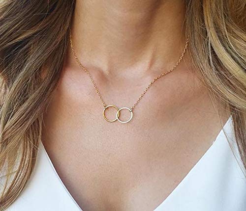 Best Friend Necklaces for 2 - Matching BFF Friendship Necklace Set for Women, Christmas Gifts with Greeting Card, Stocking Stuffers for Her 2024 - Perfect for Anniversaries, Birthdays & Valentine's Day Gifts