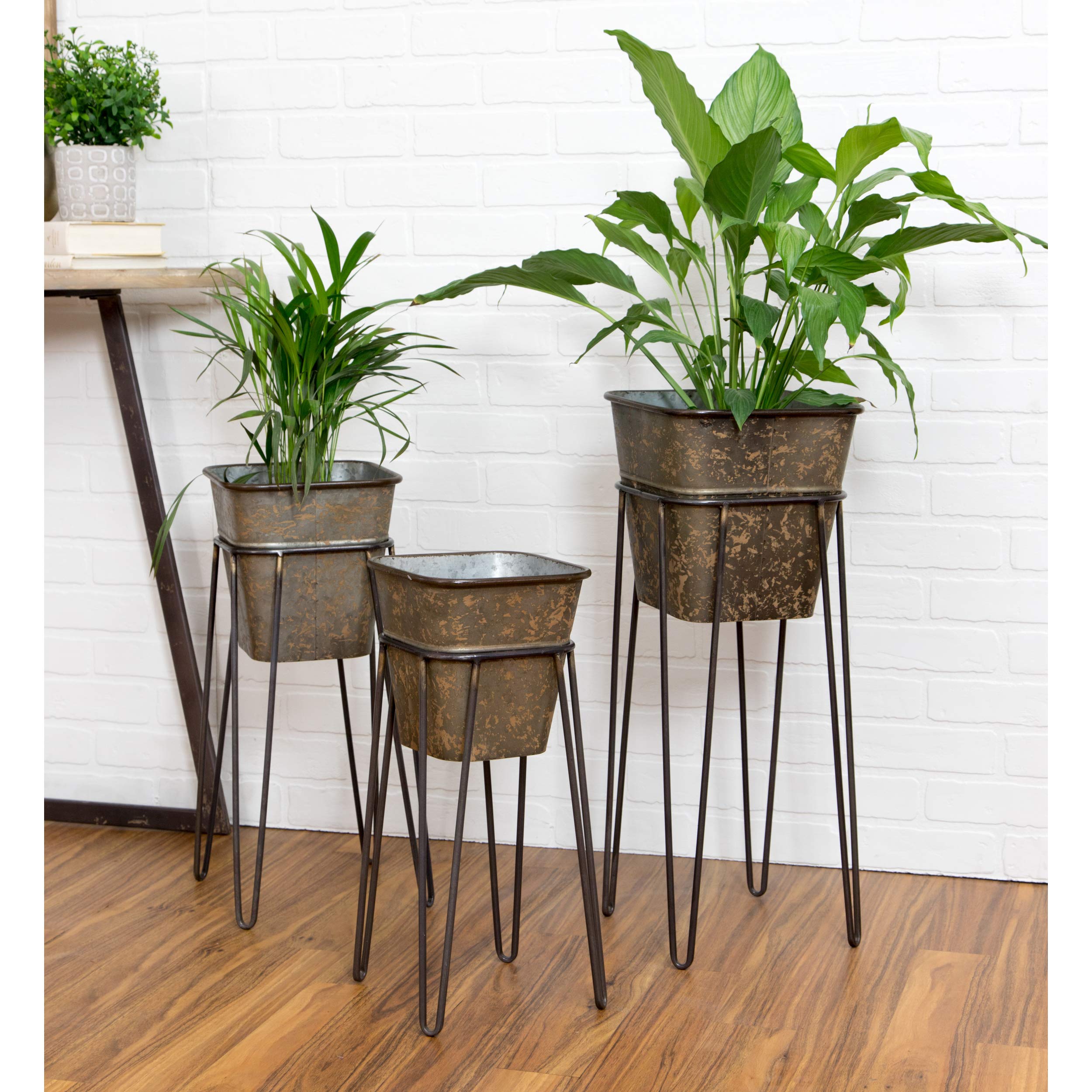 Aspire 5803 Brown Flower Pots - Modern Decorative Planters for Indoor & Outdoor Plants, Home Garden Decor, Patio, Balcony, and Office Decor