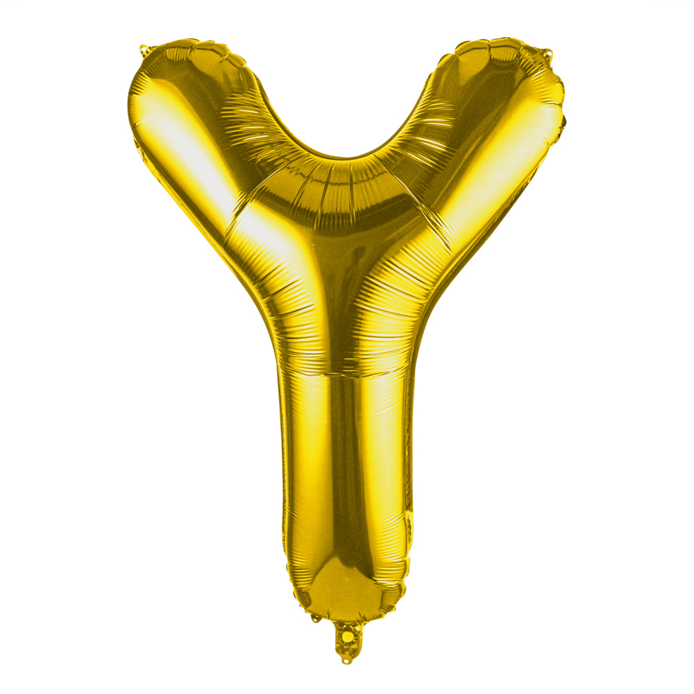 Balloonify Gold Mylar Letter Y Balloon - 40 Inch Large Foil Alphabet Balloon for Birthday Parties, Baby Showers & Graduation Decorations (1 Count)