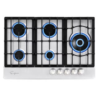 Empava 30-Inch 5-Burner Built-In Gas Cooktop - Stainless Steel Professional Range Top (Model 30GC38) for Home Kitchen, Restaurant & RV Use
