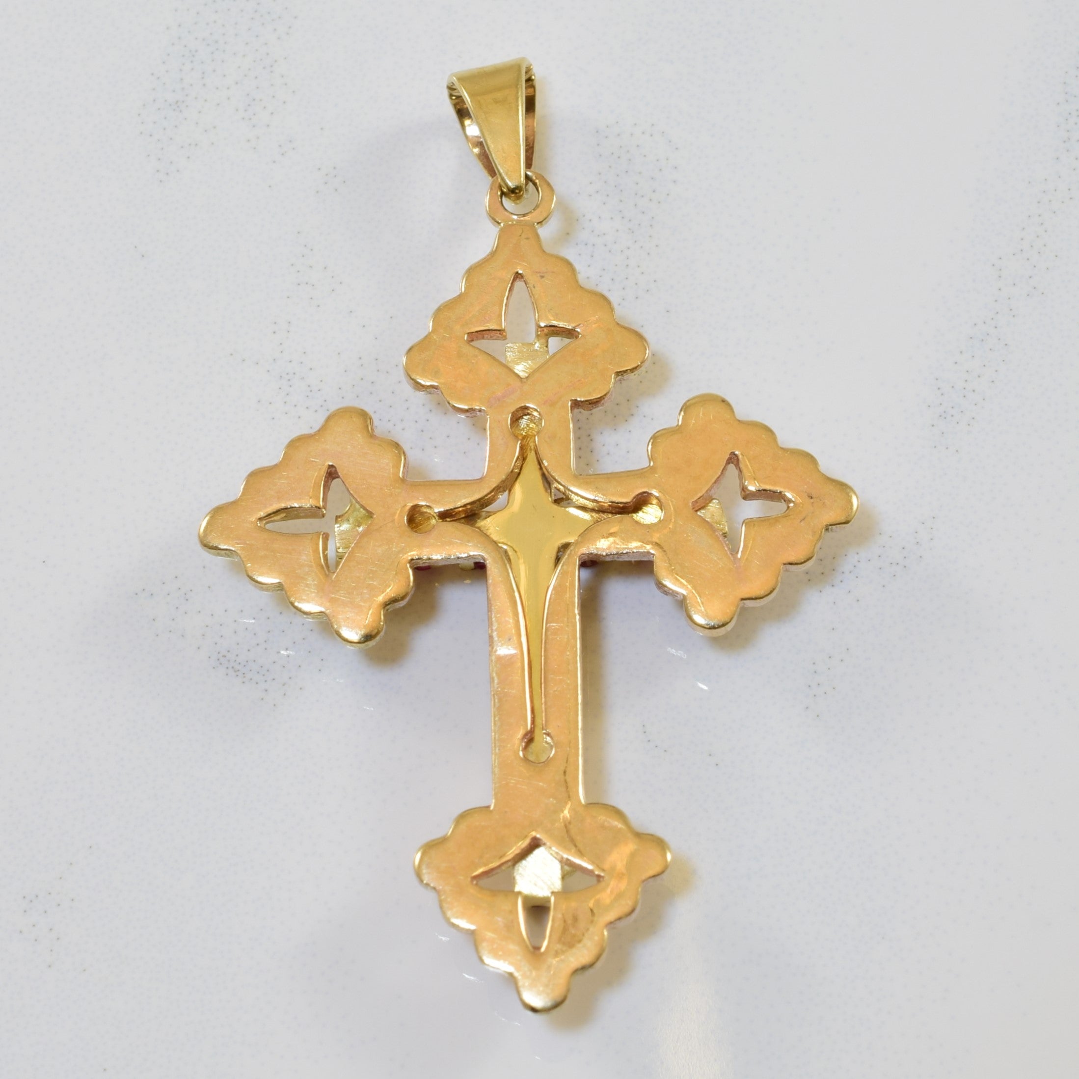 0.33ctw Genuine Ruby Cross Pendant Necklace - Elegant Sterling Silver Jewelry for Women - Perfect Gift for Christmas, Birthday & Special Occasions