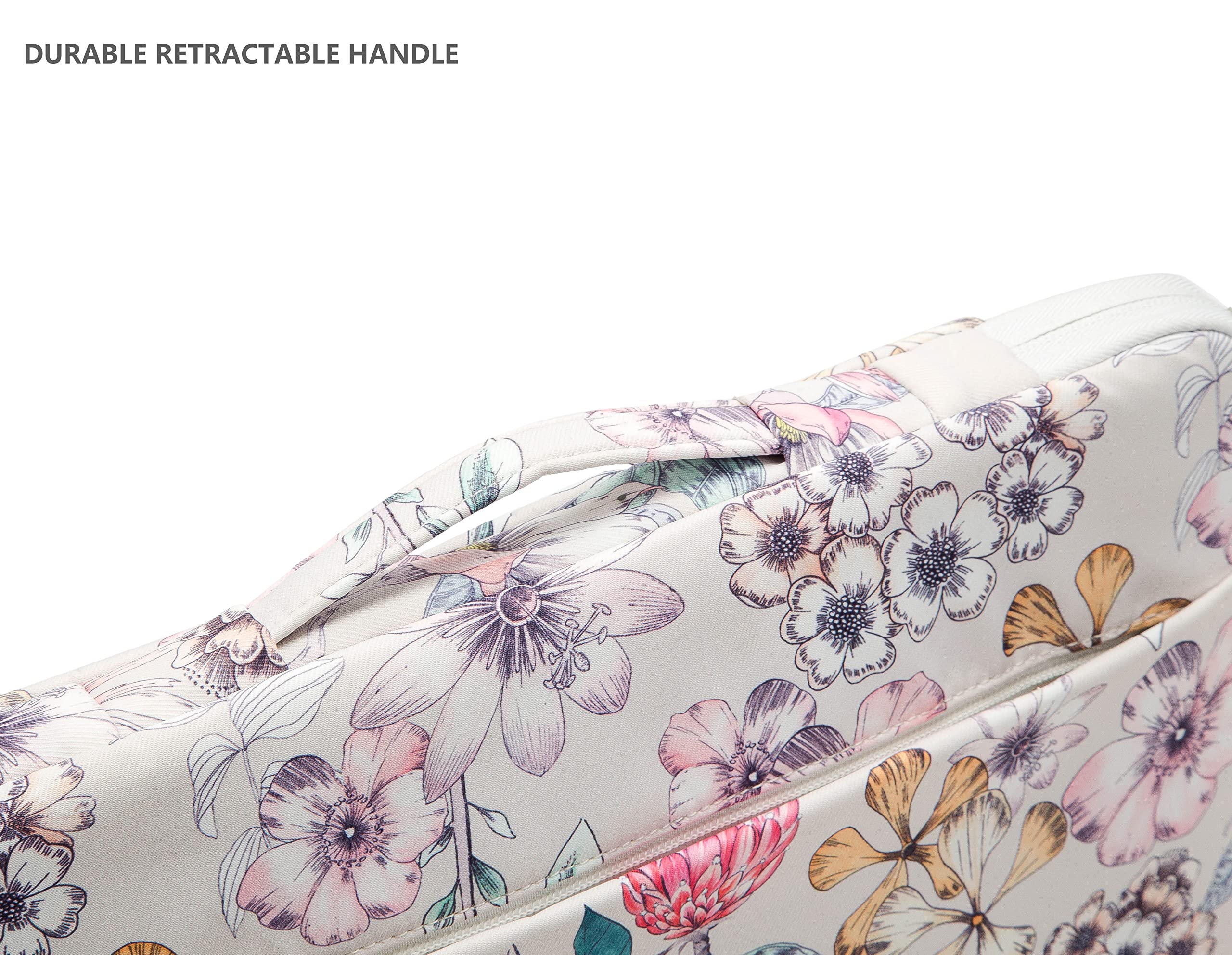 360° Padded Water-Resistant Laptop Sleeve Case with Handle - Compatible with MacBook Pro 13-inch, MacBook Air 13-inch, iPad Pro 11-inch & 12-13.3 inch Laptops - Floral Design for Work, School & Travel Protection