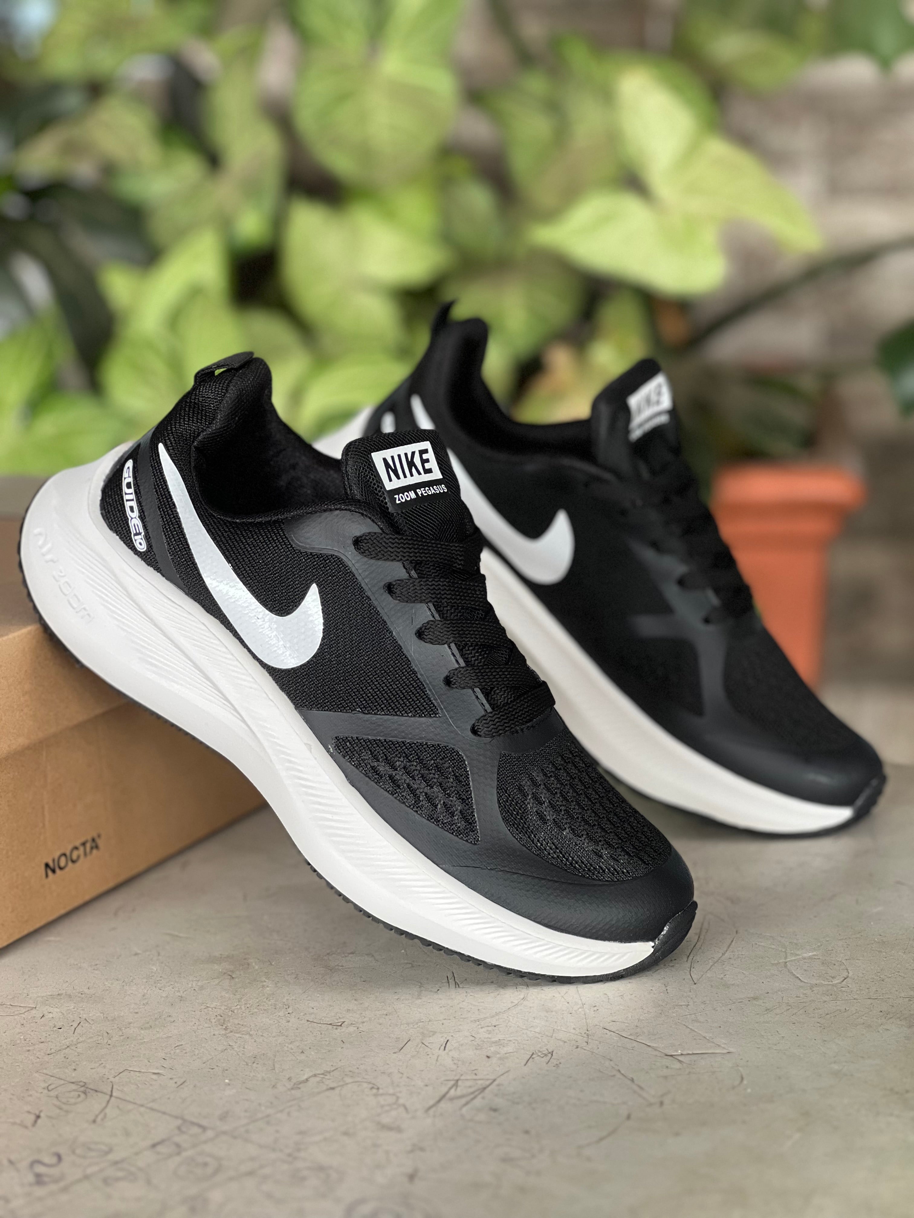 Nike Air Zoom Pegasus Running Shoes for Men & Women - Lightweight Cushioned Sneakers in Black/White - Perfect for Jogging, Gym Workouts & Daily Wear