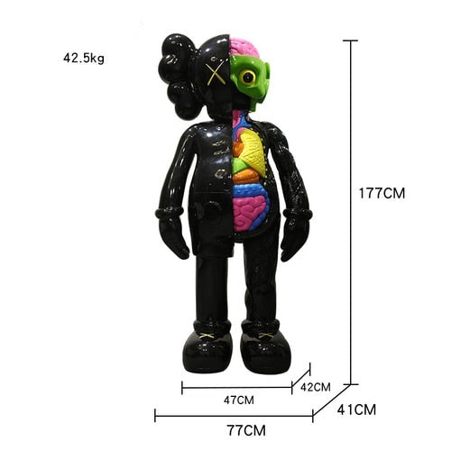 KAWS Dissected Companion 4-Foot Tall Collectible Statue – Limited Edition Art Figure for Home & Office Decor