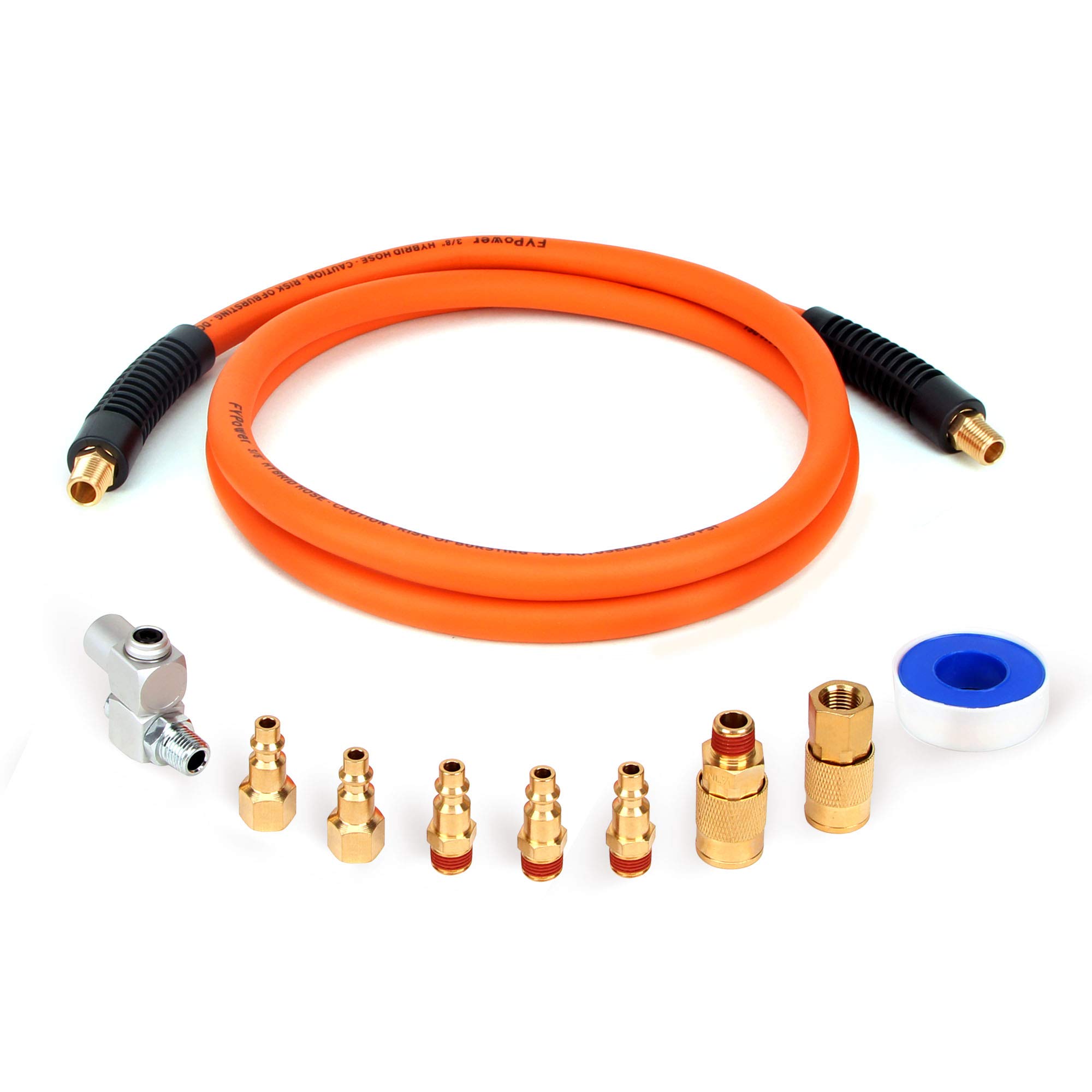 10-Piece Hybrid Lead-in Air Hose Kit - 3/8