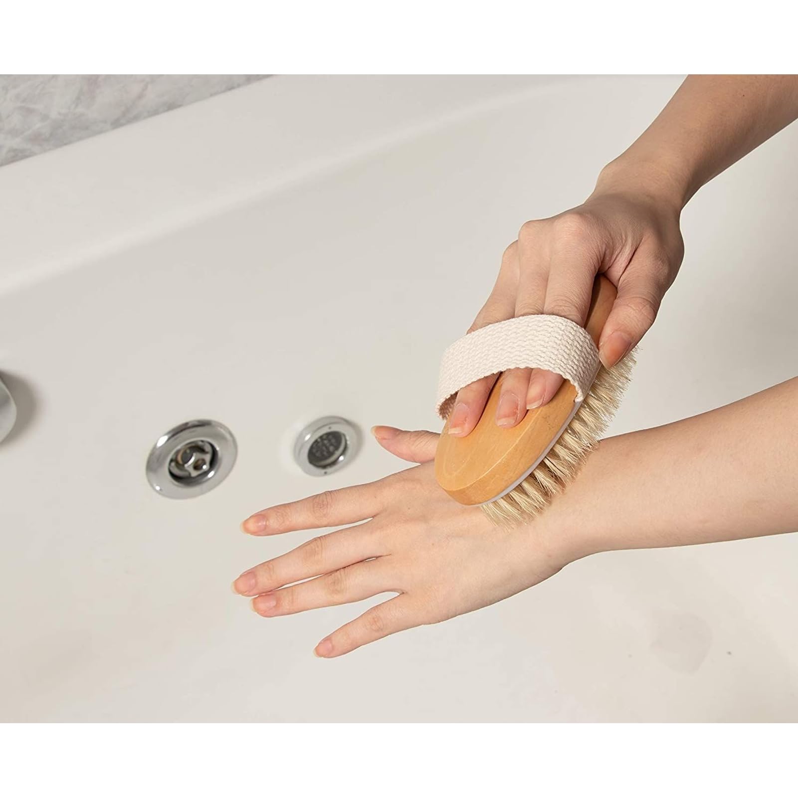 Juvale 2-Pack Detachable Dry Brushing Body Brush with Long Handle - Exfoliating Back Brush for Shower, Lymphatic Drainage & Skin Care, 16.9 Inches - Perfect for Home Spa & Self-Care Routine