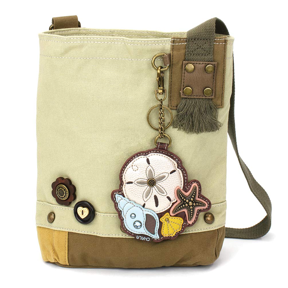 Chala Patch Cross-Body Women's Handbag - Sand Canvas Messenger Purse for Women | Stylish & Durable Shoulder Bag for Work, Travel & Everyday Use