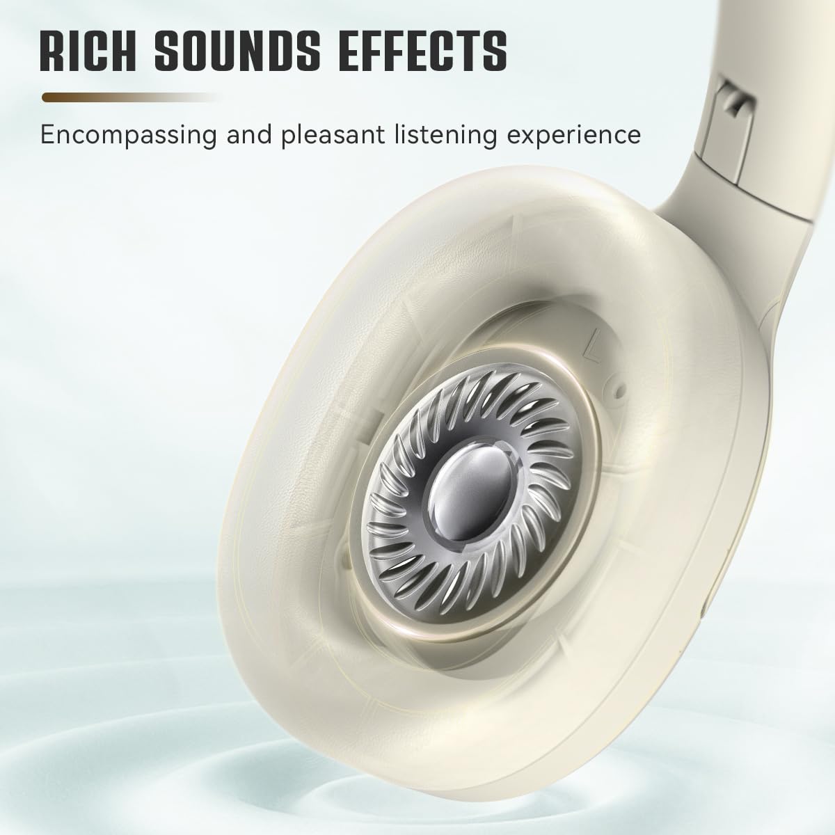 FIFINE Bluetooth Wireless Over-Ear Headphones with 65H Battery Life, Touch Control & Noise Cancellation - Comfortable Soft Earpads for Music, Phone Calls, Home Office & Travel - X3 White