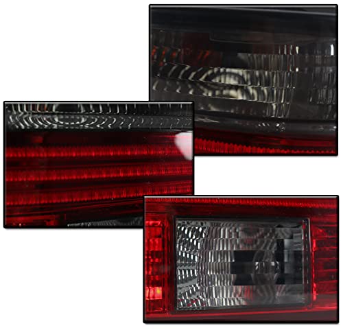 BMW 5 Series E39 Sedan (1997-2000) Tail Brake Lights - Red/Smoke Rear Lamps Replacement - Perfect for Night Driving & Enhanced Safety