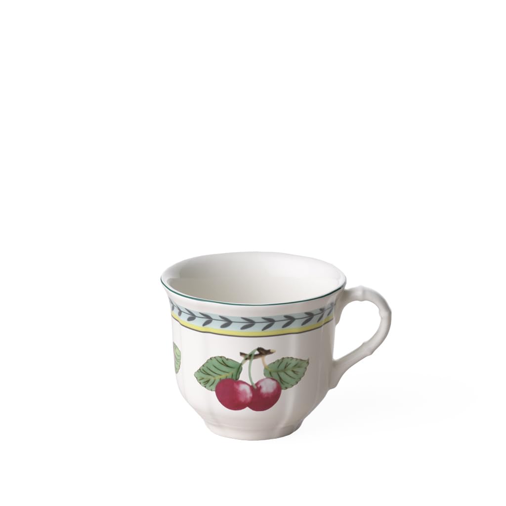 Villeroy & Boch French Garden Coffee Mug - Premium Porcelain Tea Cup, Dishwasher & Microwave Safe, Elegant White Tableware for Home, Office & Cafe Use