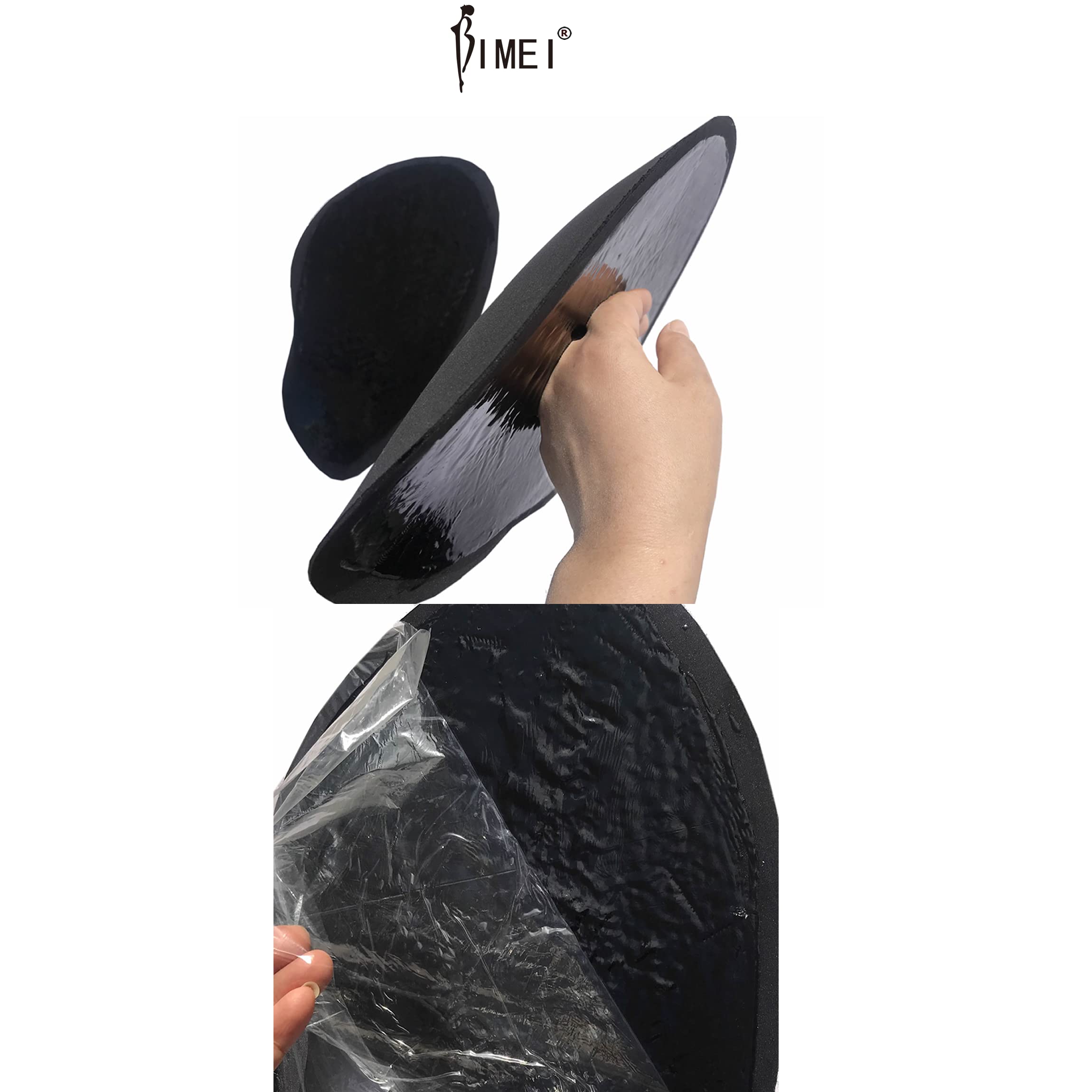BIMEI 2-Piece Self-Adhesive Sponge Thigh & Hip Pads for Lifting & Shaping - Medium Size, Black Mini - Perfect for Body Contouring Under Tight Dresses or Workout Clothes