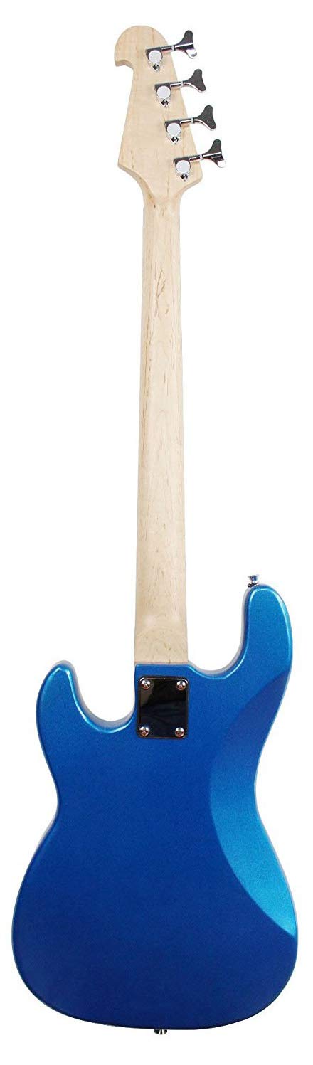 Stedman Beginner Bass Guitar Bundle with 15W Amp, Gig Bag, Cable, Strap & Accessories - Metallic Blue | Perfect for First-Time Players, Practice Sessions & Small Gigs