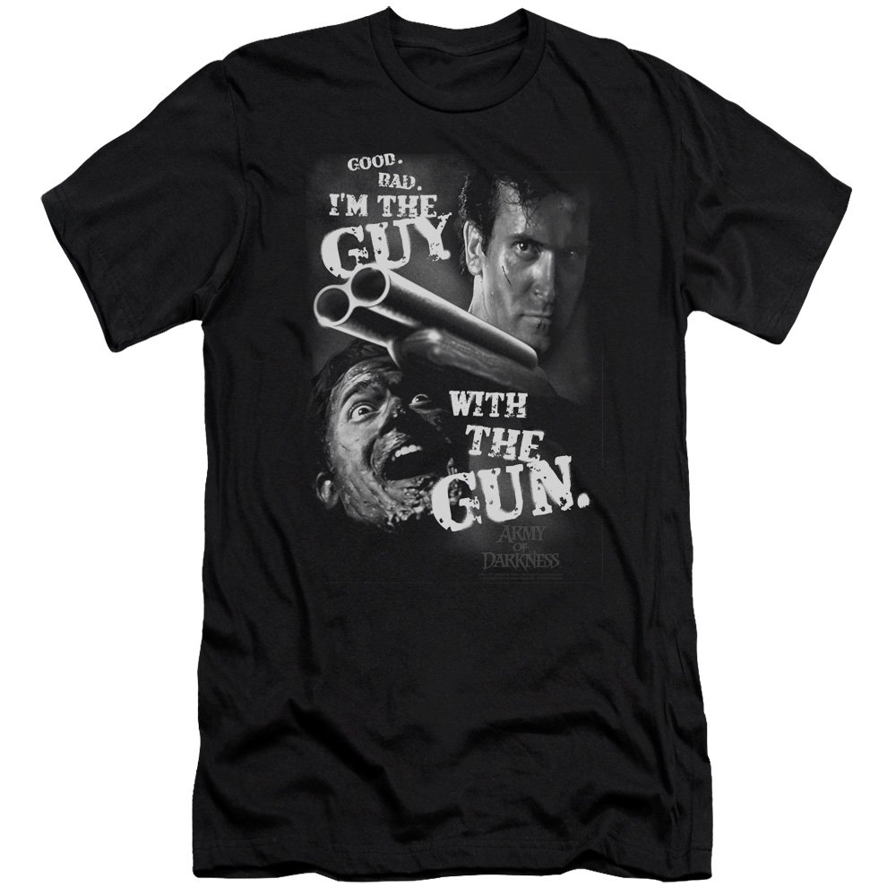 Army of Darkness Gun Guy Unisex Canvas T-Shirt for Men & Women - Casual Wear, Movie Fan Gift, Comic Con Outfit