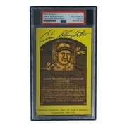Enos Slaughter Autographed 4x6 St. Louis Cardinals Hall of Fame Plaque Card with PSA/DNA Certification #85026192 - Perfect for Baseball Memorabilia Collections and Sports Fan Gifts