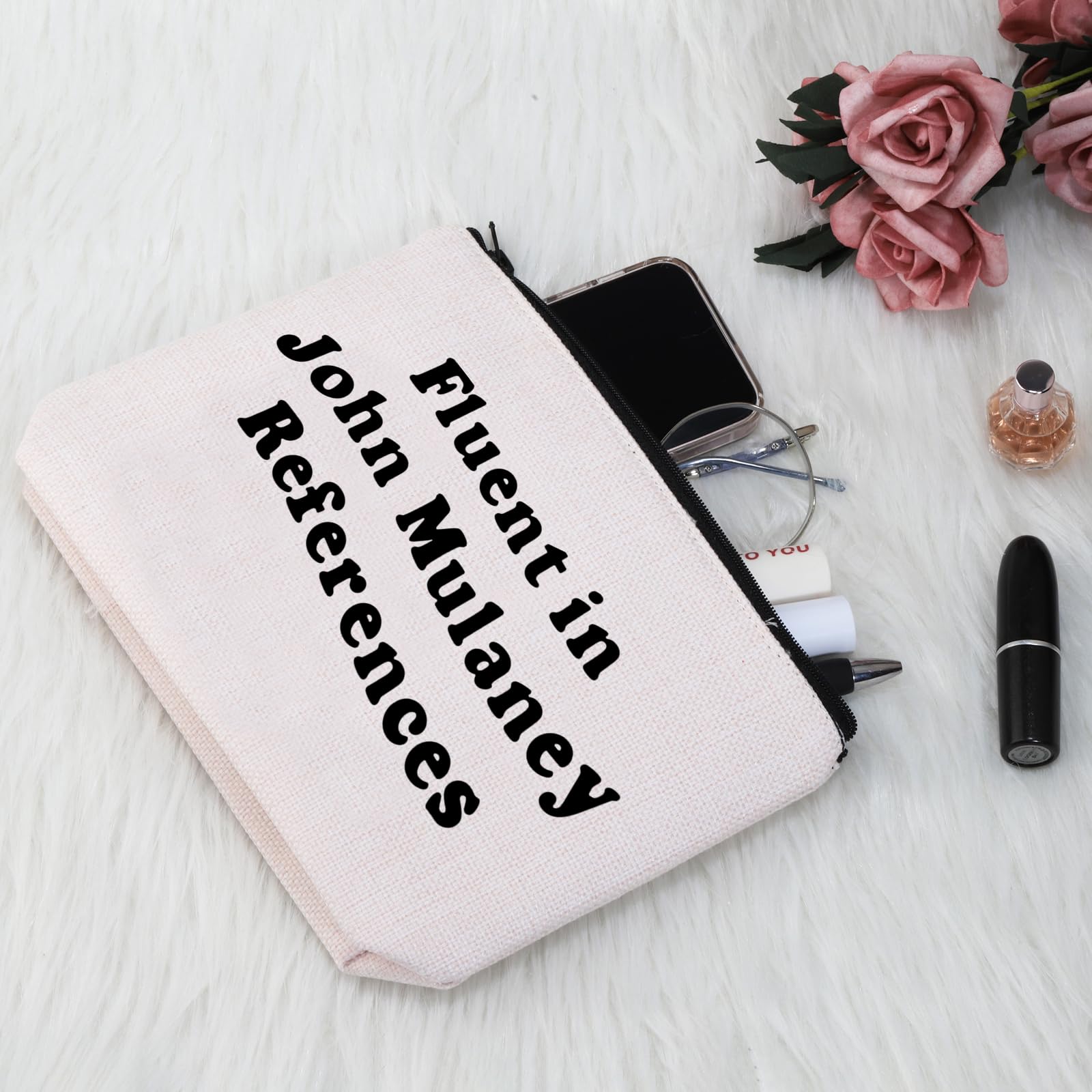 G2TUP John M Inspired Makeup Bag - Fluent in John M Stand-Up Comedy Fans Cosmetic Pouch - Perfect Gift for Comedy Lovers & SNL Enthusiasts - Great for Travel, Daily Use & Comedy Show Merch Collection