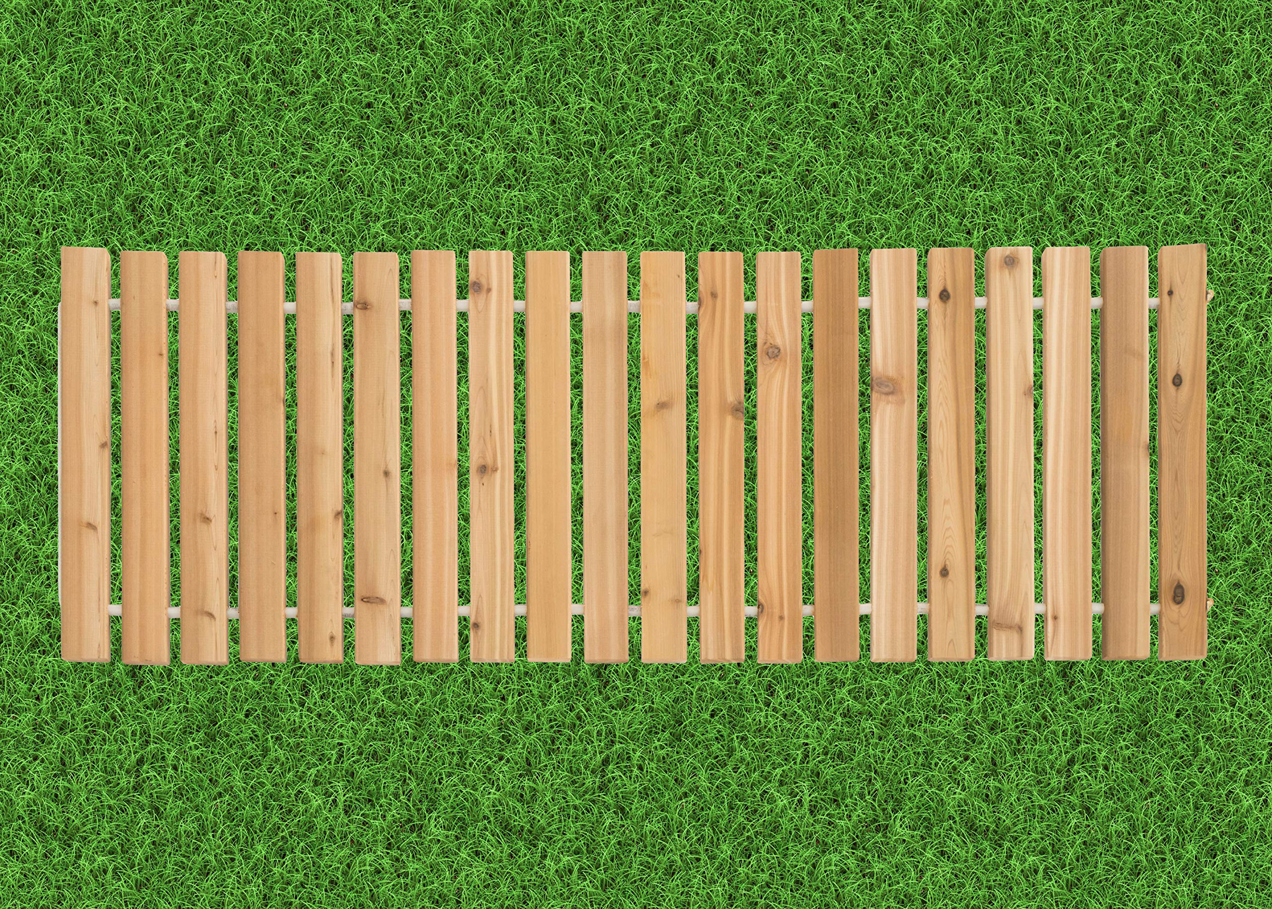 Premium Red Cedar Roll Up Walkway - Durable & Portable Outdoor Pathway for Gardens, Patios & Backyards | Furniture Barn USA