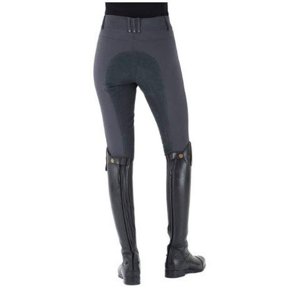 Romfh Sarafina Full Seat Breeches for Women - Premium Pewter Equestrian Riding Pants for Horseback Riding & Dressage Competitions