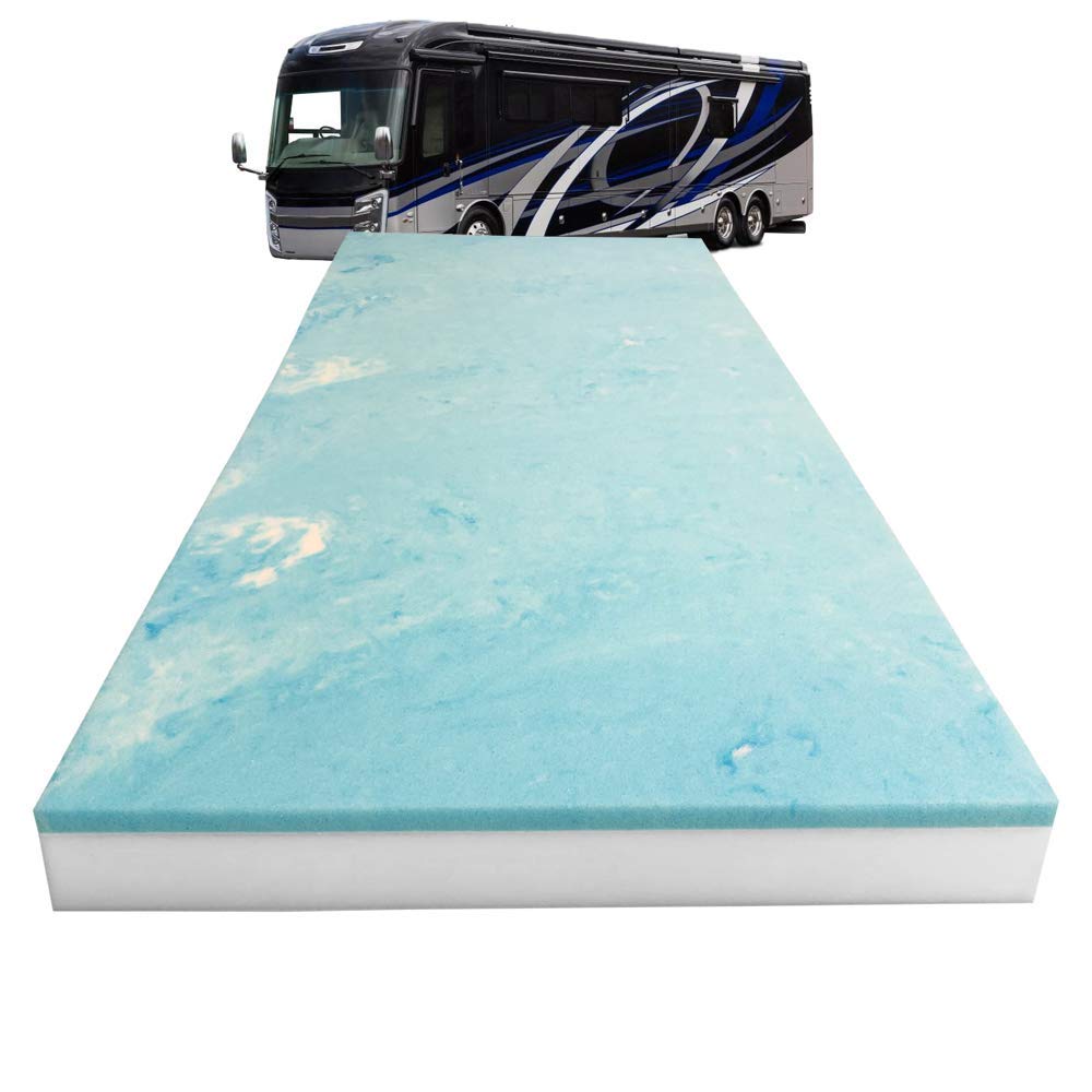 Foamma 2-7” x 36” x 96” Visco Gel Memory Foam RV Mattress Replacement - CertiPUR-US Certified, Made in USA - Perfect for Truck Bunks, Camper Beds & Travel Trailers - Comfort Upgrade for Road Trips & Camping Adventures