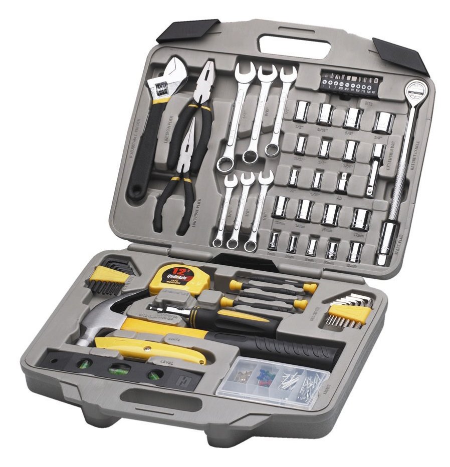 Allied Tools 49030 180-Piece Home Maintenance Tool Set - Complete Household Repair Kit for DIY Projects, Plumbing, Electrical Work & General Home Improvement