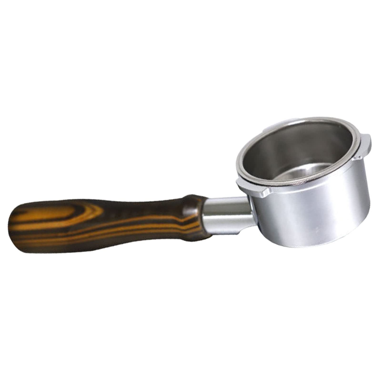 Baoblaze 51mm Bottomless Portafilter with Fine Mesh Basket - Solid Wood Handle Espresso Machine Replacement for KF6001 KF7001 Coffee Makers - Perfect for Home Baristas & Cafe Use