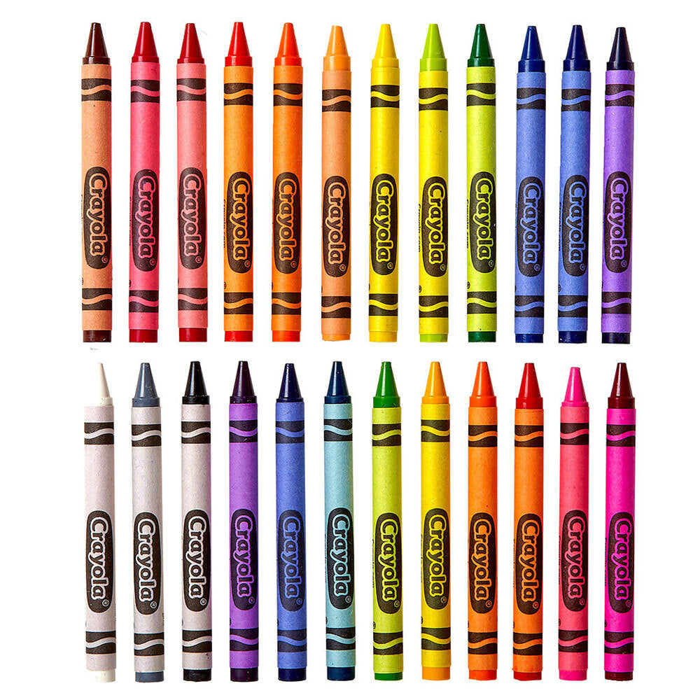 24-Piece Crayola Crayon Set with Tuck Box - Non-Toxic, Washable Art Supplies for Kids Ages 3+ - Perfect for School, Home & Travel Activities