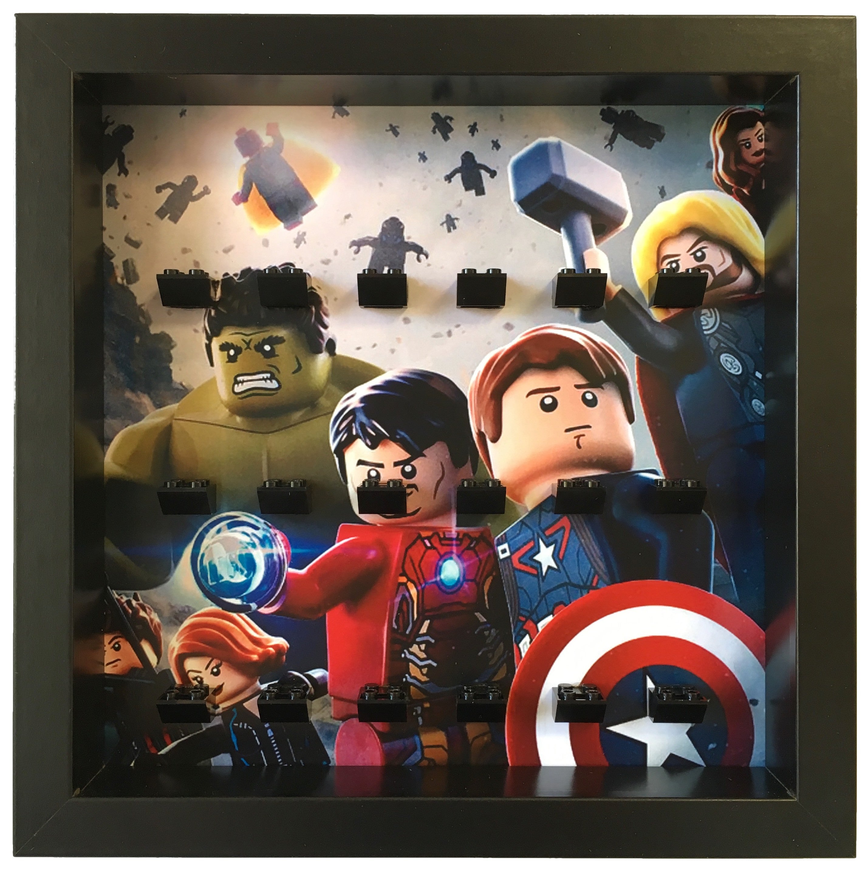 LEGO Marvel Avengers: Age of Ultron Minifigure Display Frame - Perfect for Collectors & Home Decor
