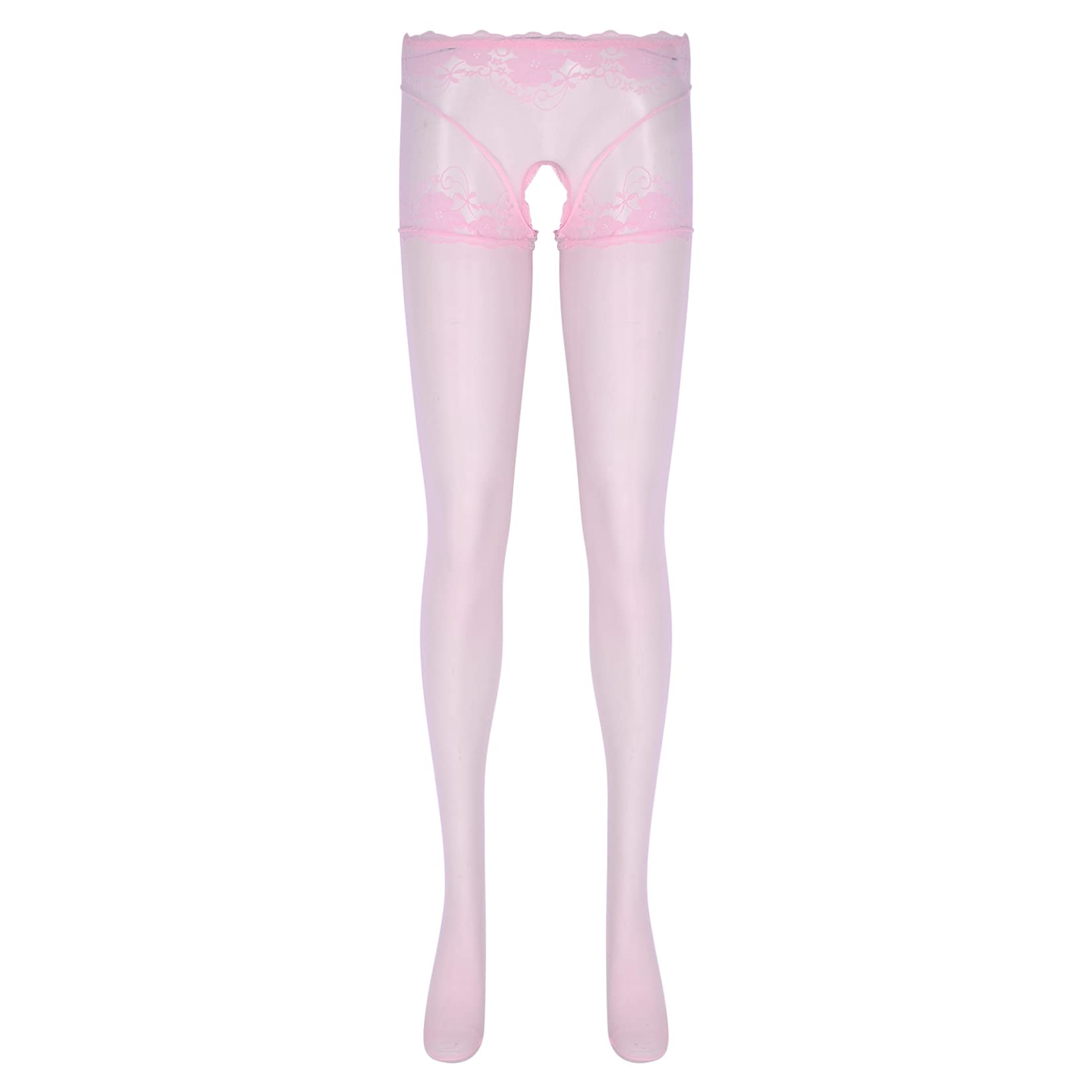 Lejafay Women's Everyday Panty Hose - Sexy Sheer Tights with Mesh Design & Crotch Opening - Stretchy Comfortable Stockings for Work, Date Night & Daily Wear