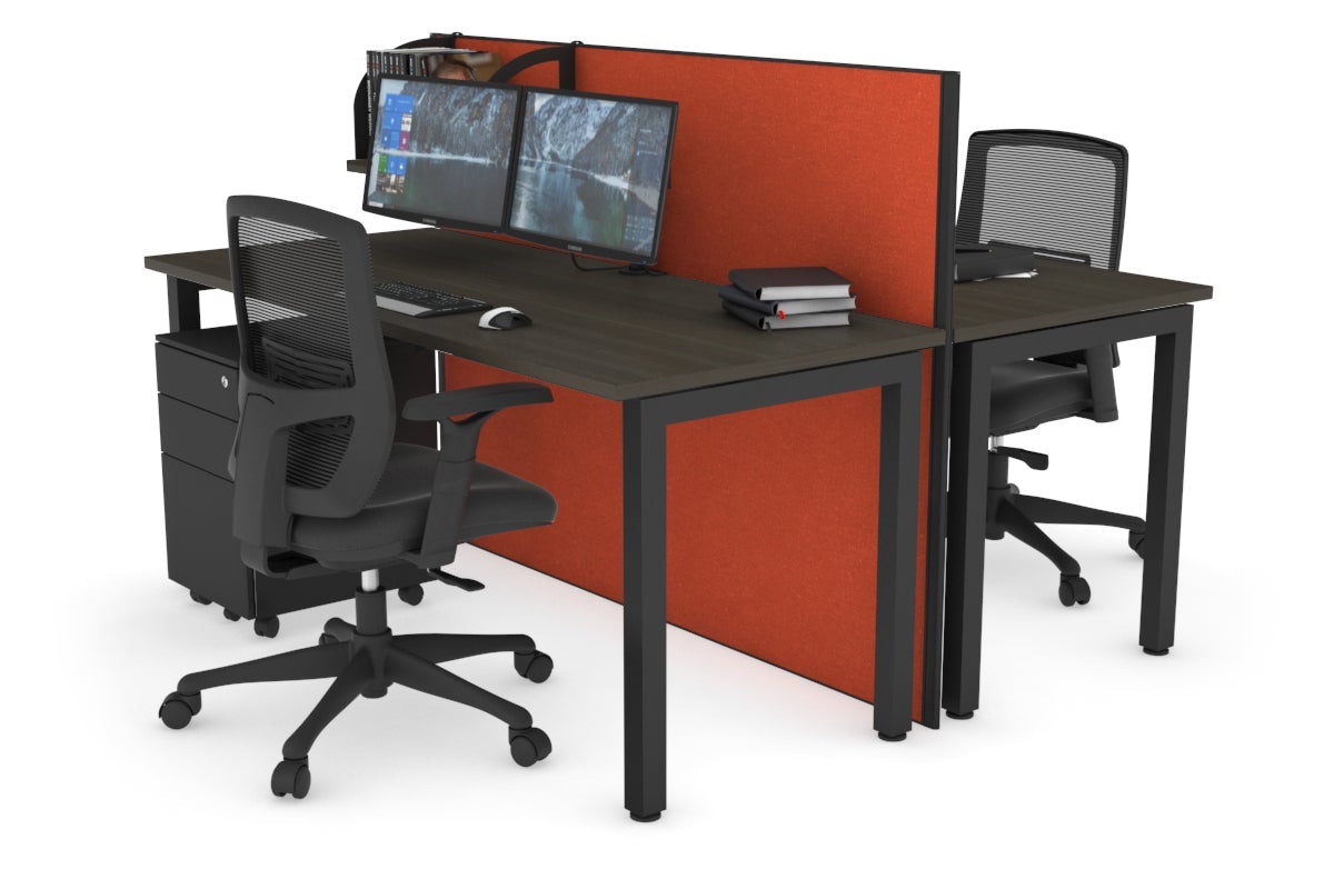 Horizon Quadro 2-Person Office Workstation Bench with Square Legs - 1600L x 700W - Perfect for Collaborative Workspaces, Home Offices & Conference Rooms
